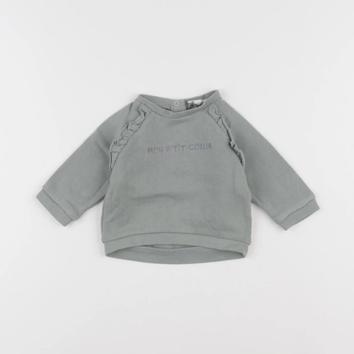 Vertbaudet - sweat vert - 3 mois