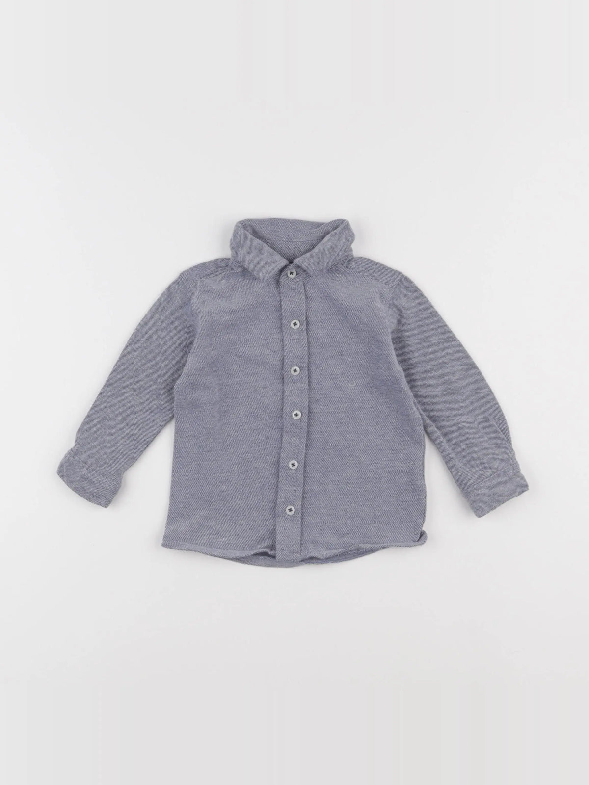 Boutchou - chemise bleu - 12 mois