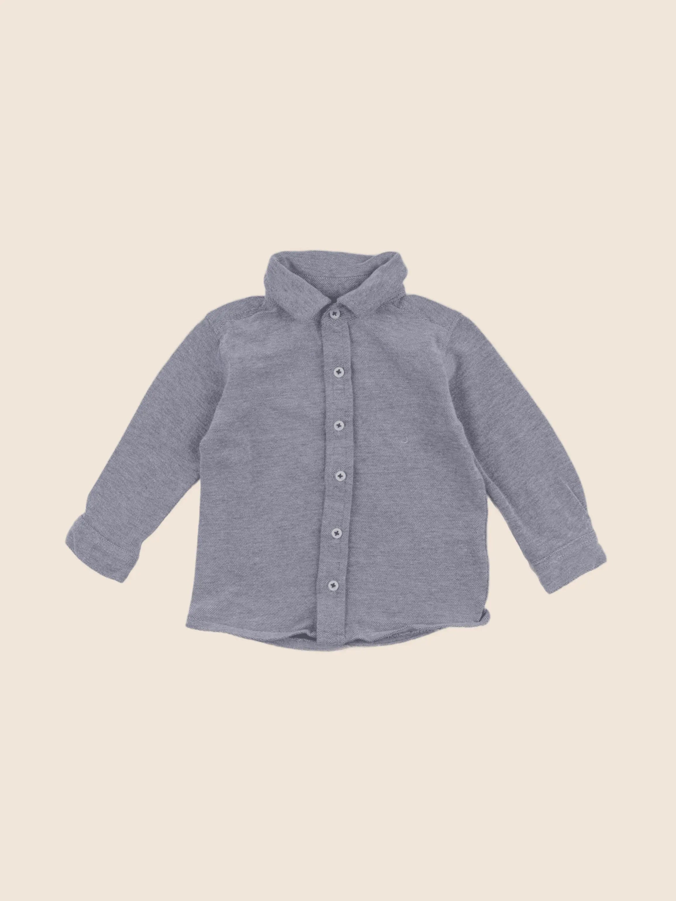Boutchou - chemise bleu - 12 mois
