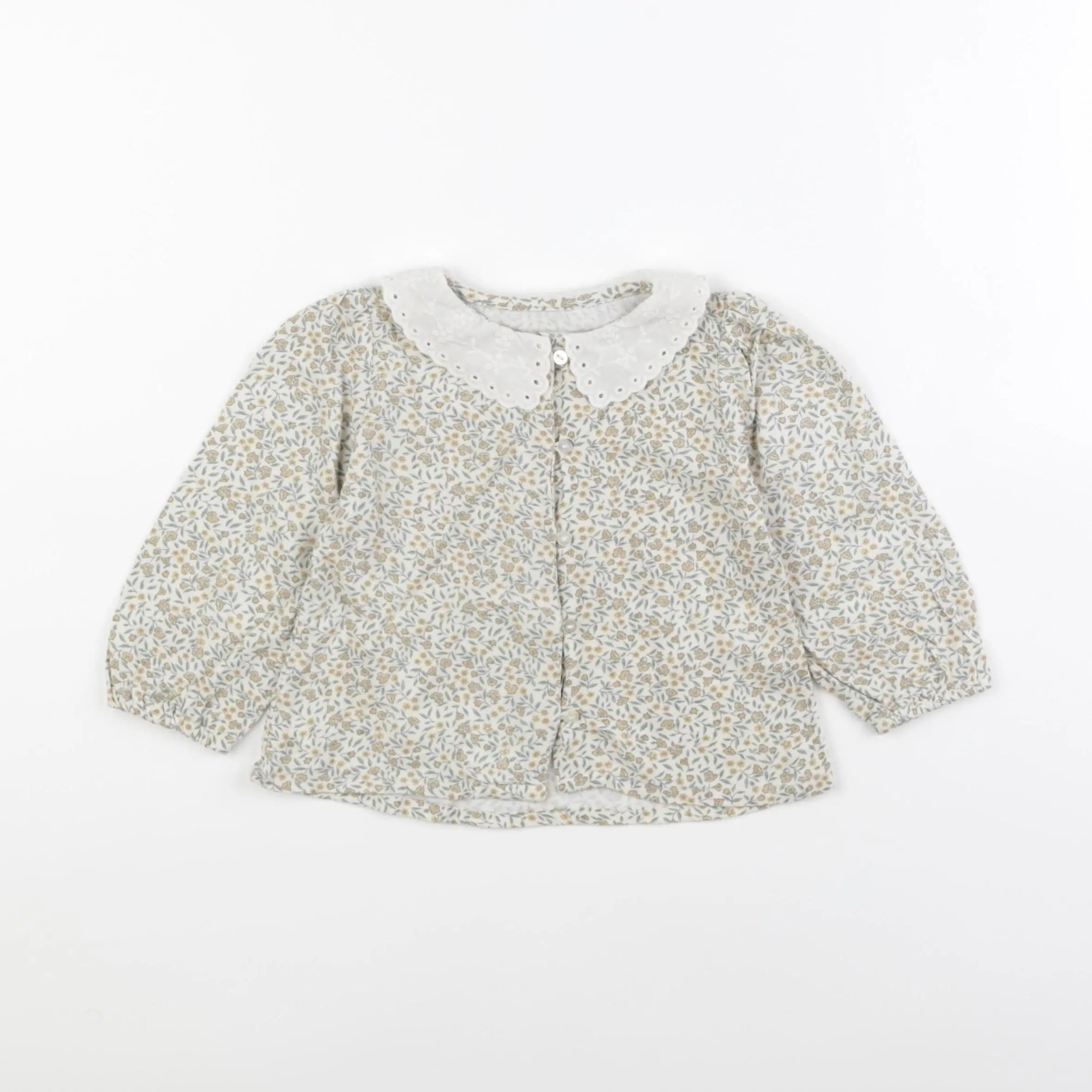 Vertbaudet - blouse vert - 12 mois