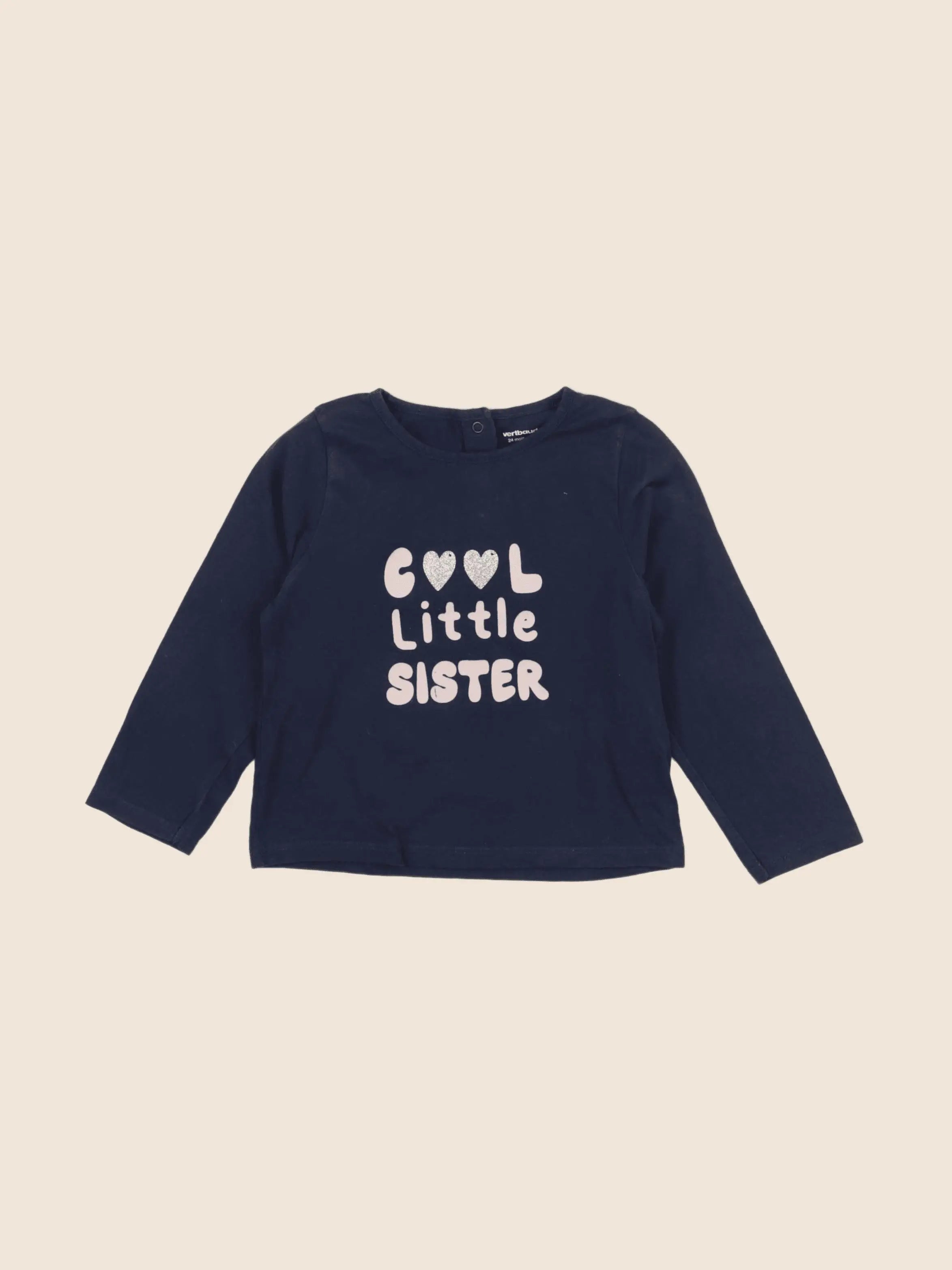 Vertbaudet - tee-shirt bleu - 24 mois