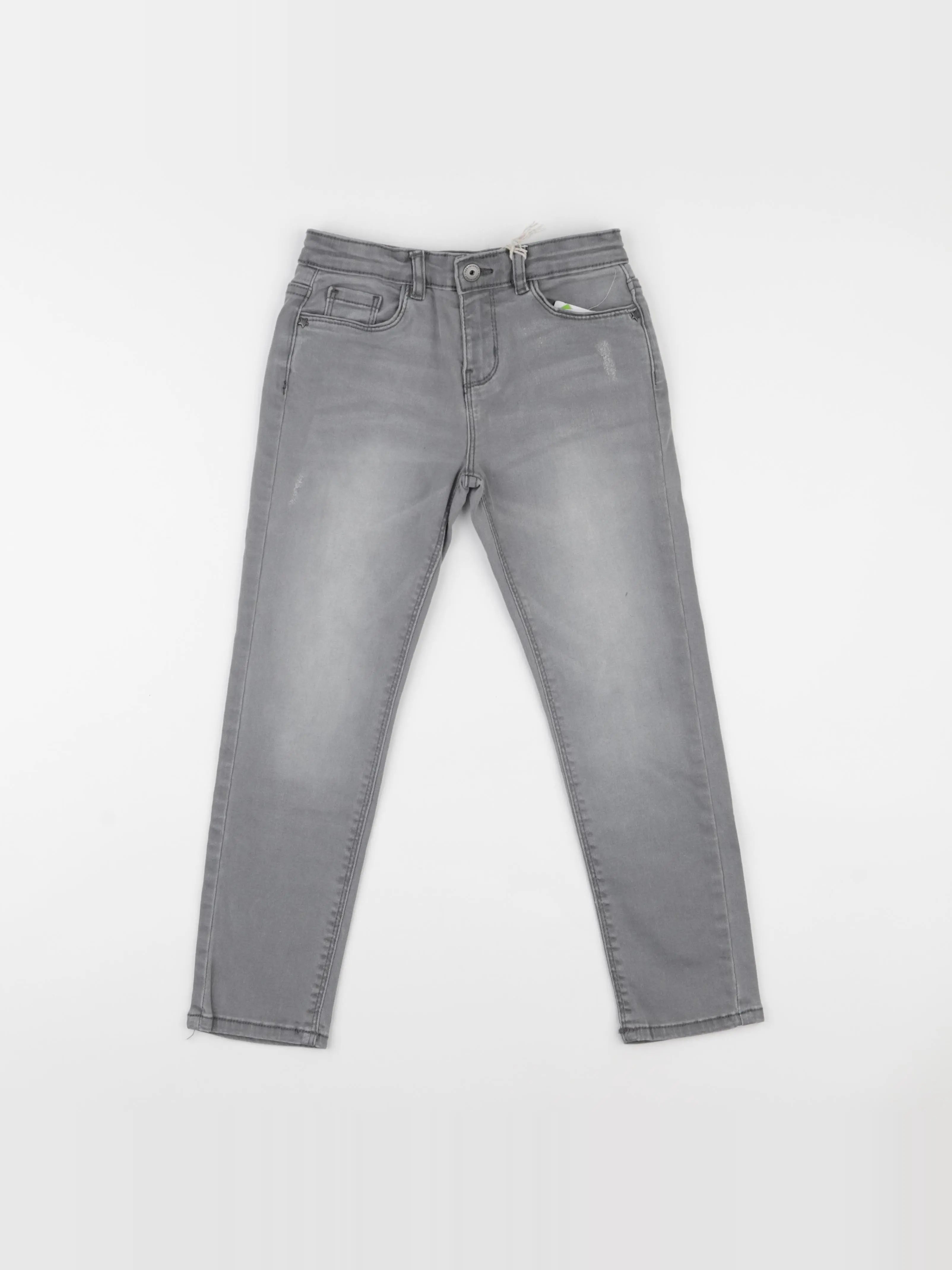 Vertbaudet - jean gris - 7 ans