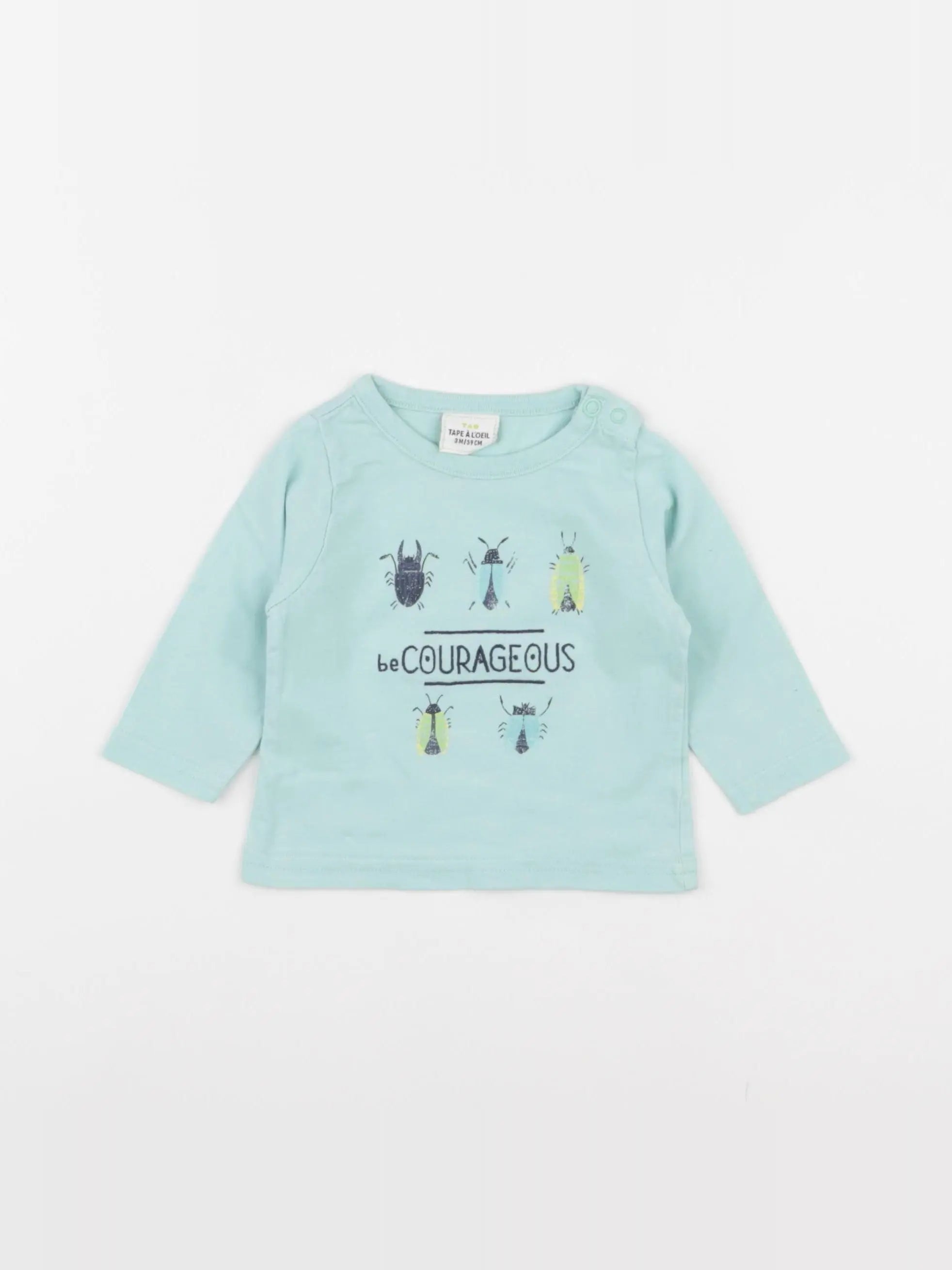 Tape à l'oeil - tee-shirt bleu - 3 mois