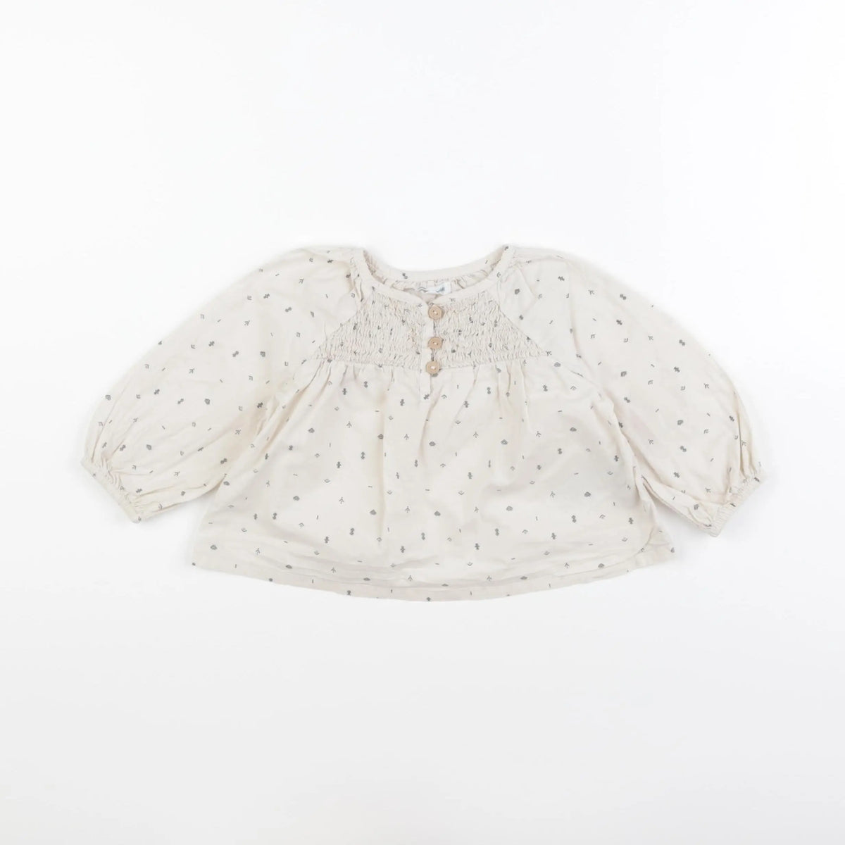 Vertbaudet - blouse beige - 12 mois