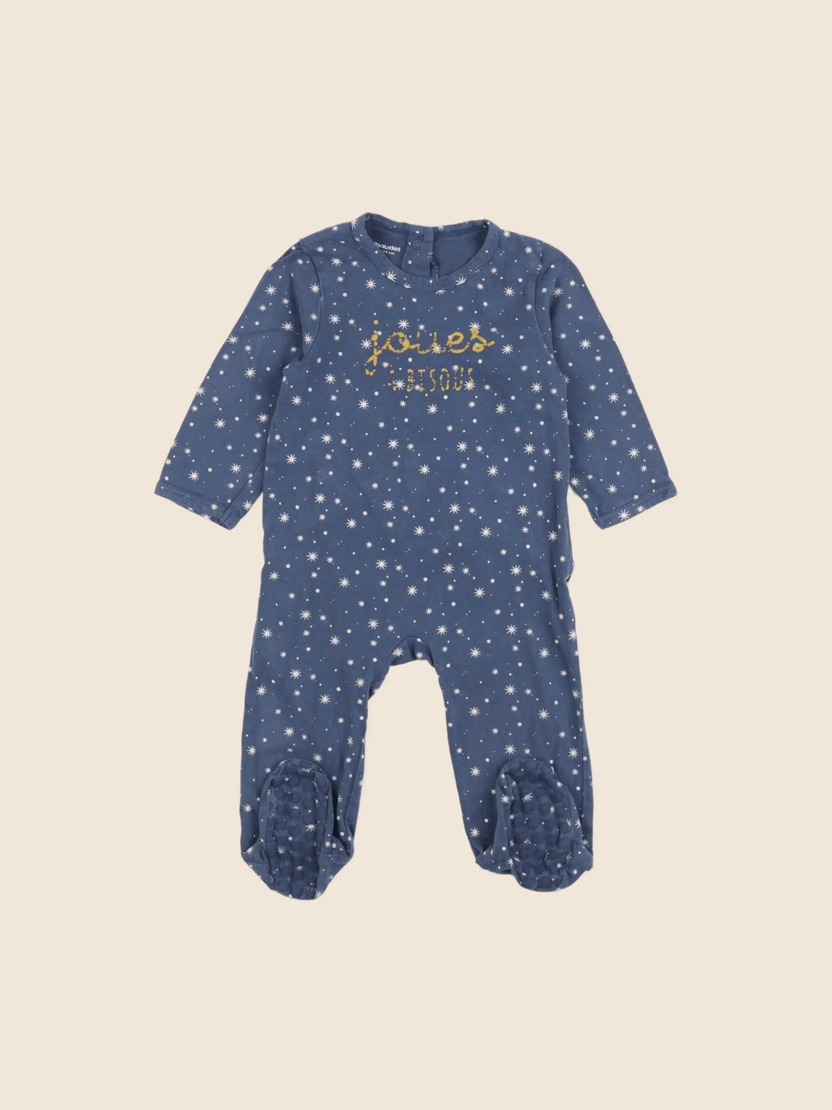 Vertbaudet - pyjama coton bleu - 12 mois