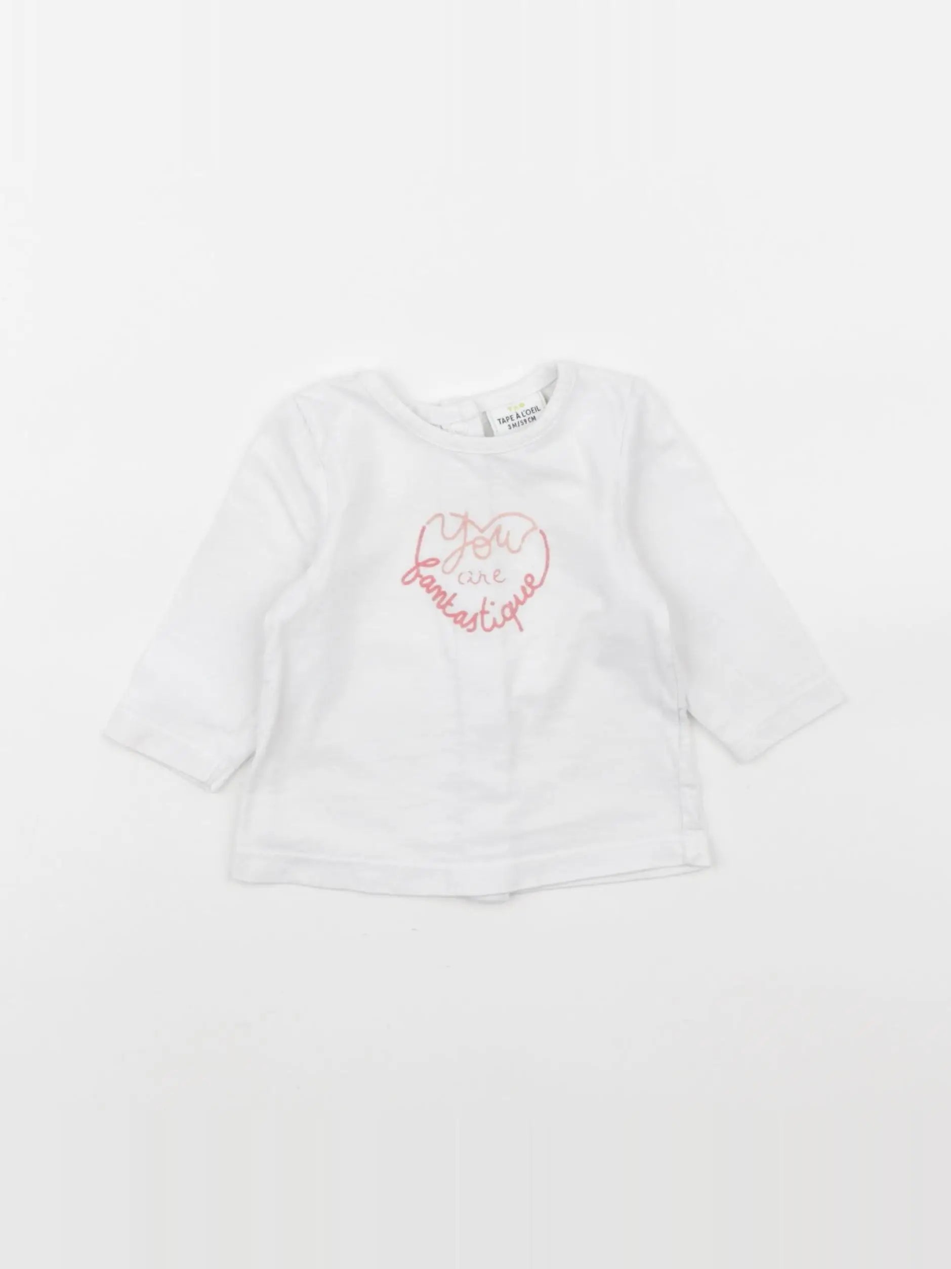 Tape à l'oeil - tee-shirt blanc - 3 mois