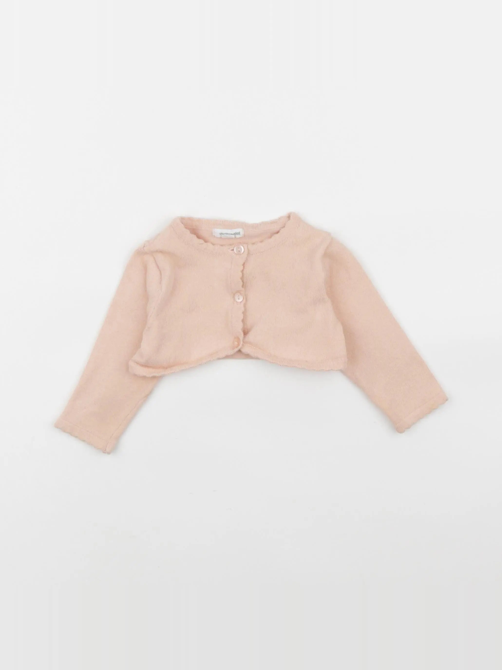 Vertbaudet - gilet orange - 6 mois