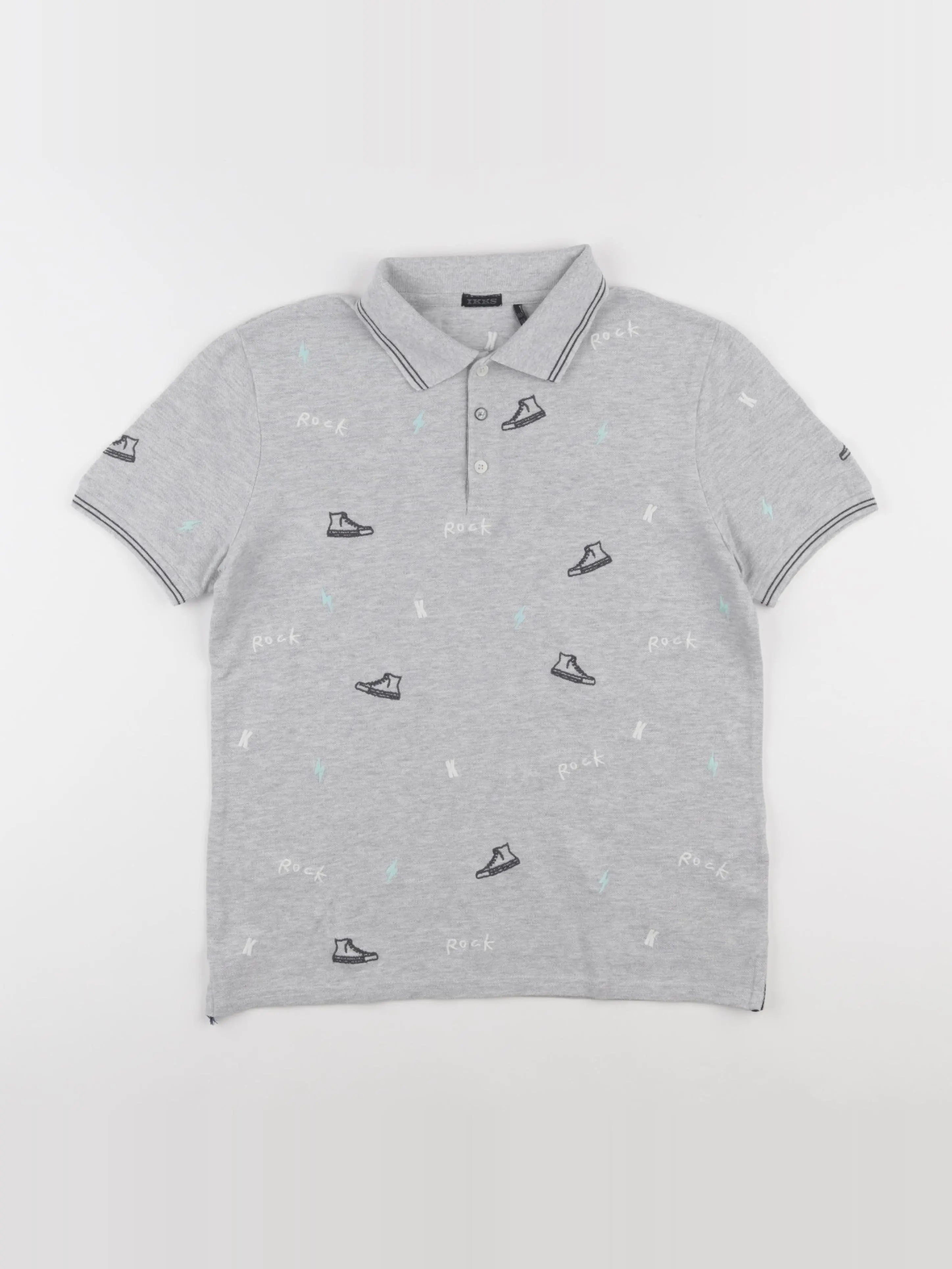 IKKS - polo gris - 14 ans