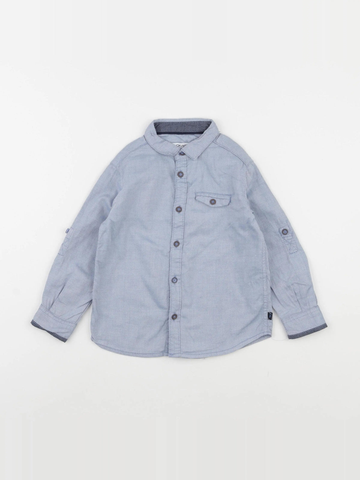 Okaidi - chemise bleu - 3 ans