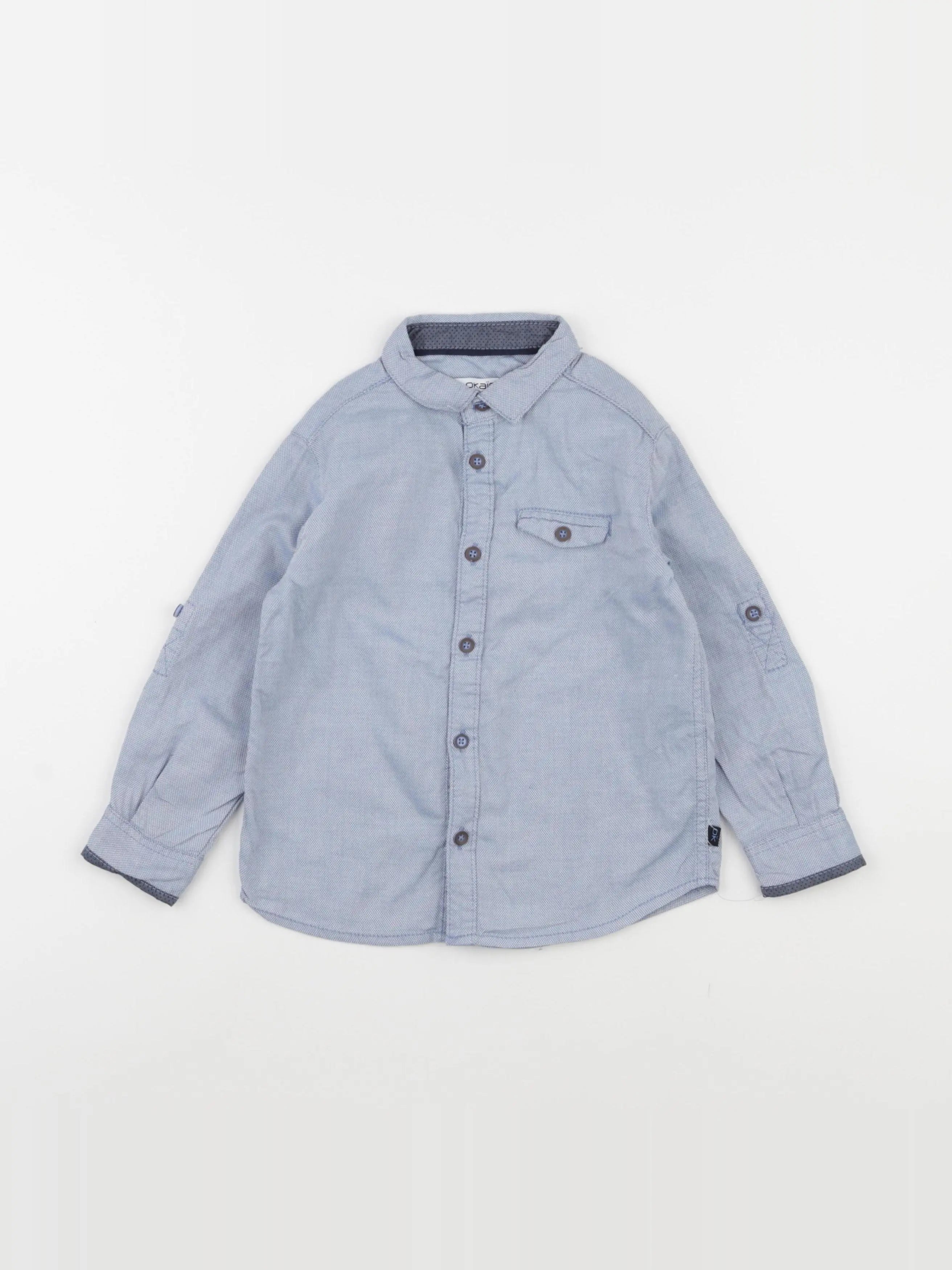 Okaidi - chemise bleu - 3 ans