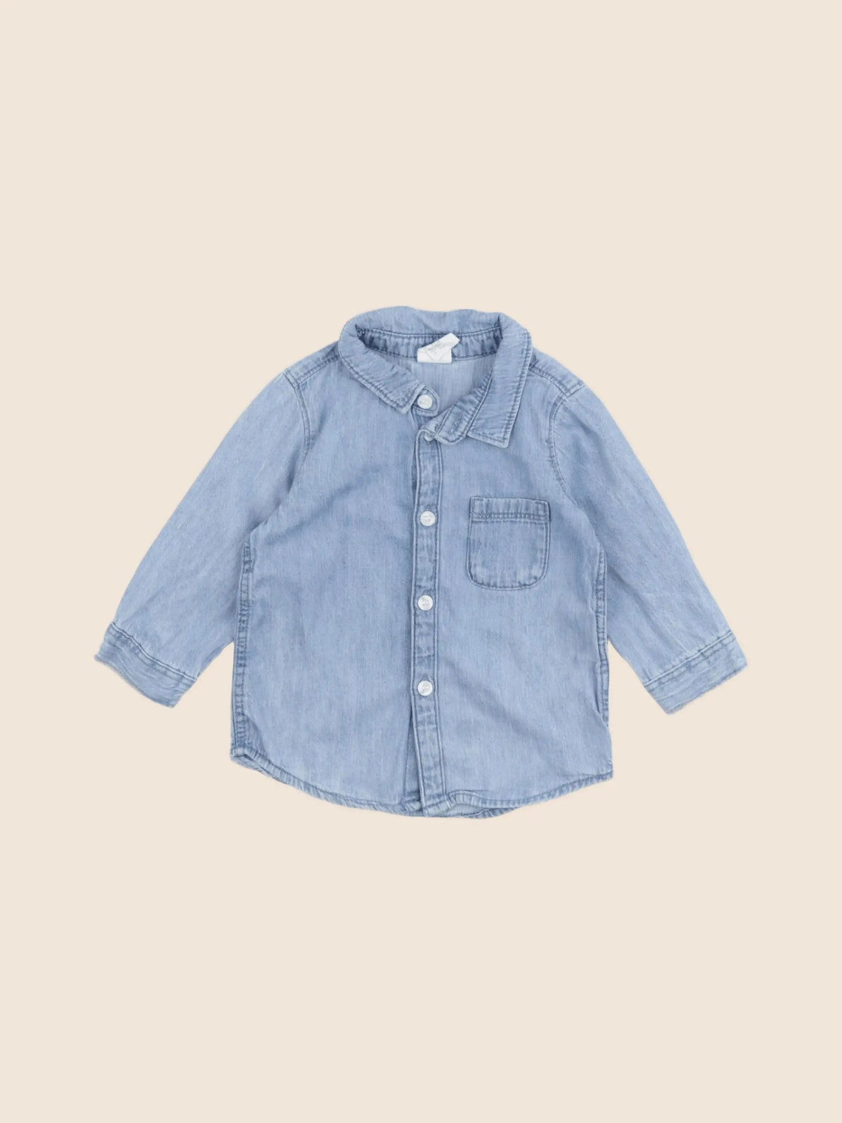 H&M - chemise bleu - 6 mois