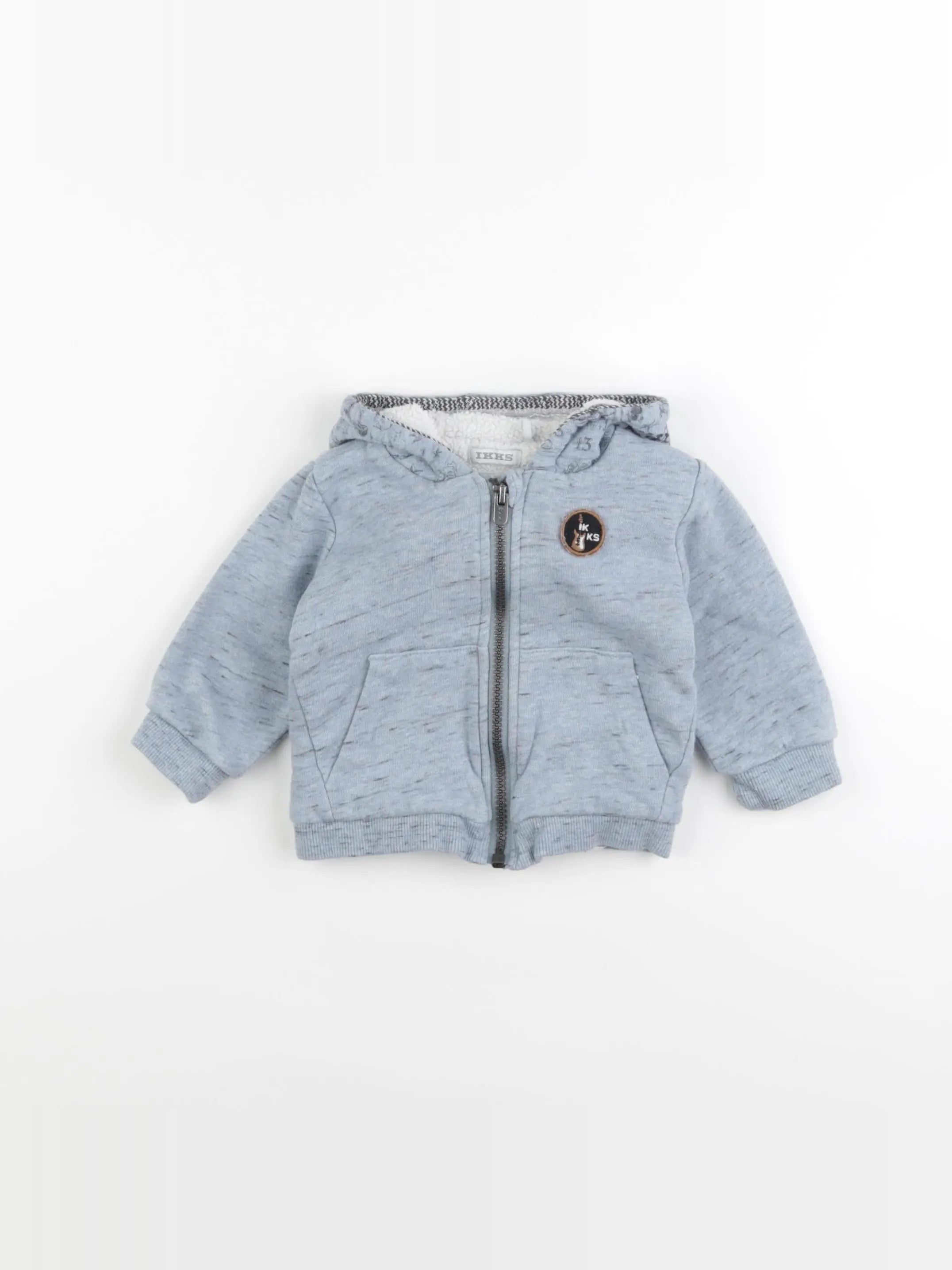 IKKS - sweat bleu - 6 mois