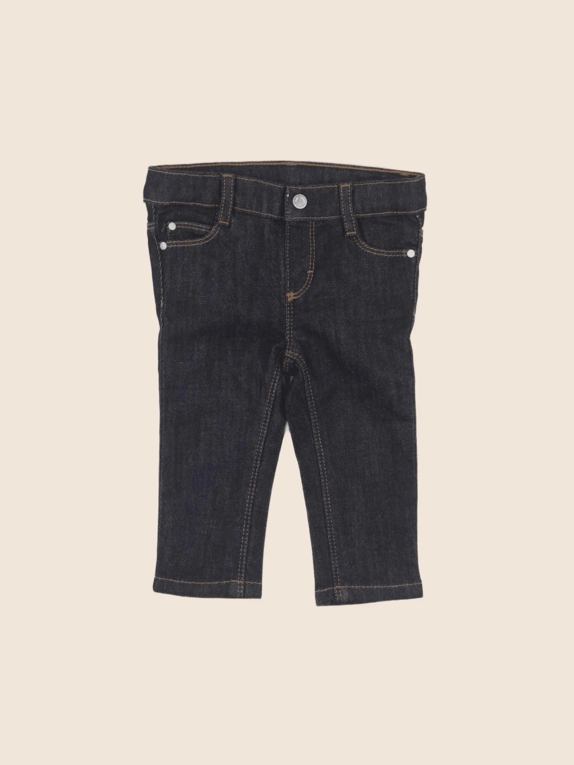 Petit Bateau - jean bleu - 6 mois