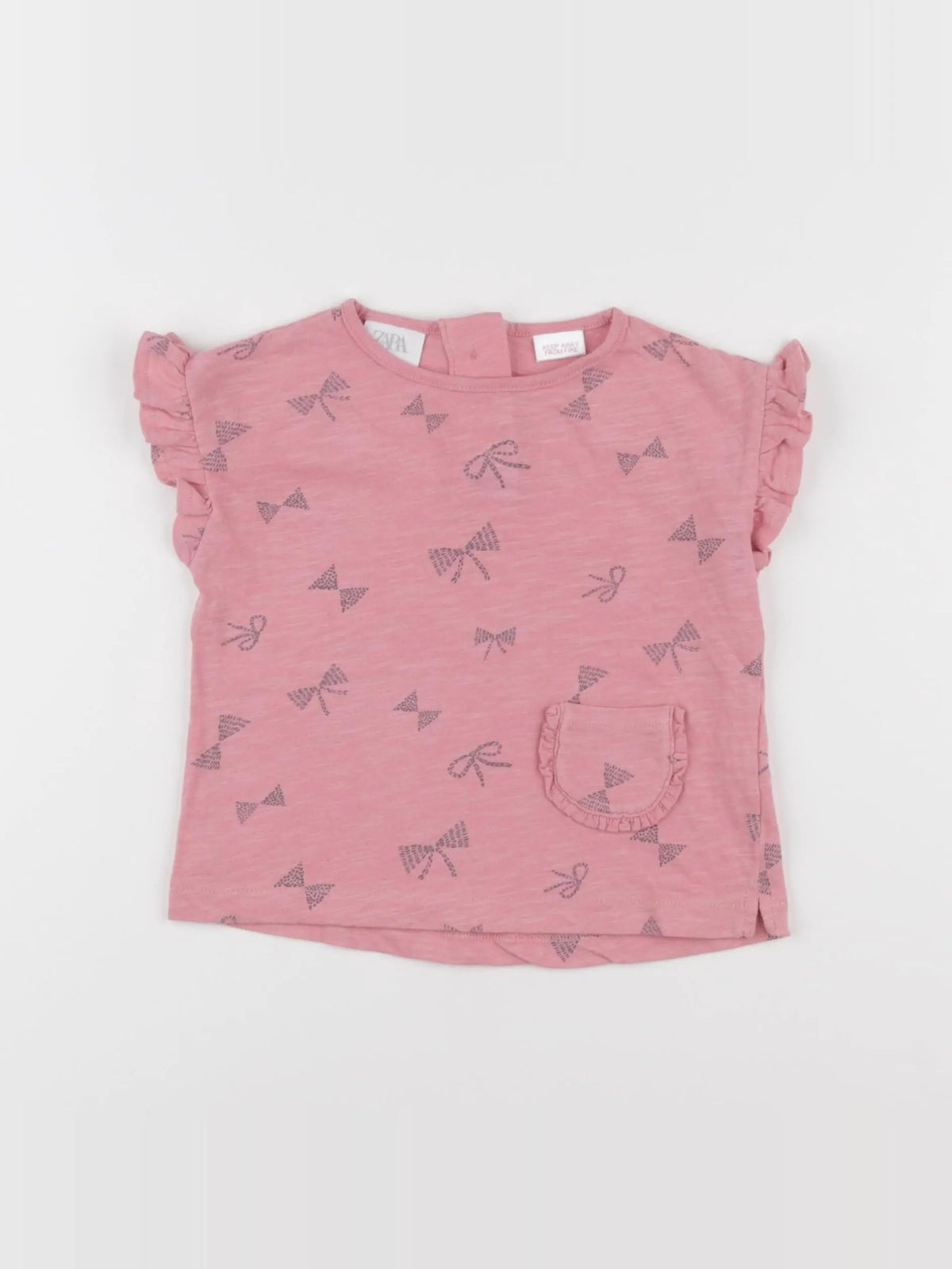 Zara - tee-shirt rose - 12/18 mois