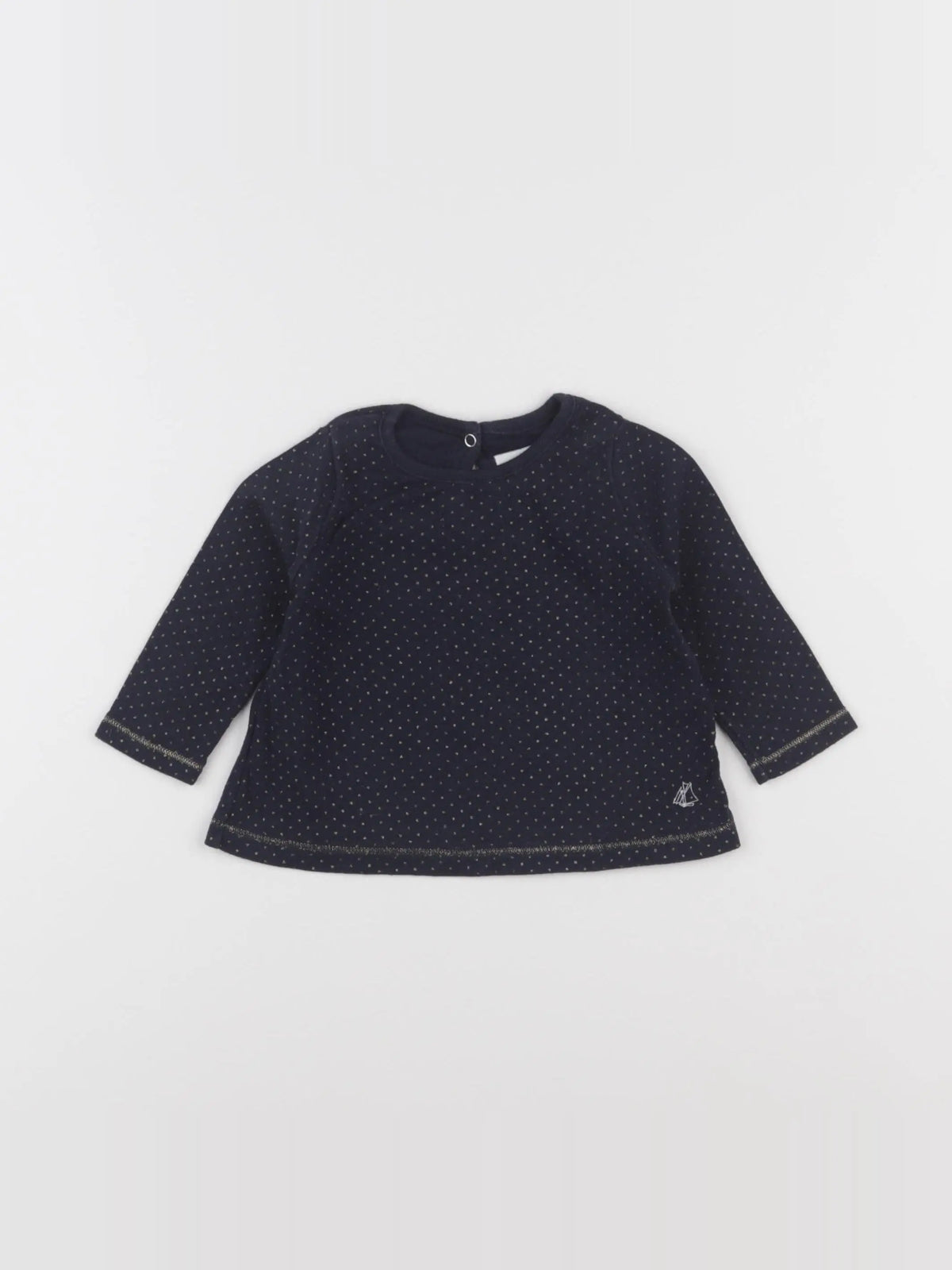 Petit Bateau - tee-shirt bleu, or - 6 mois