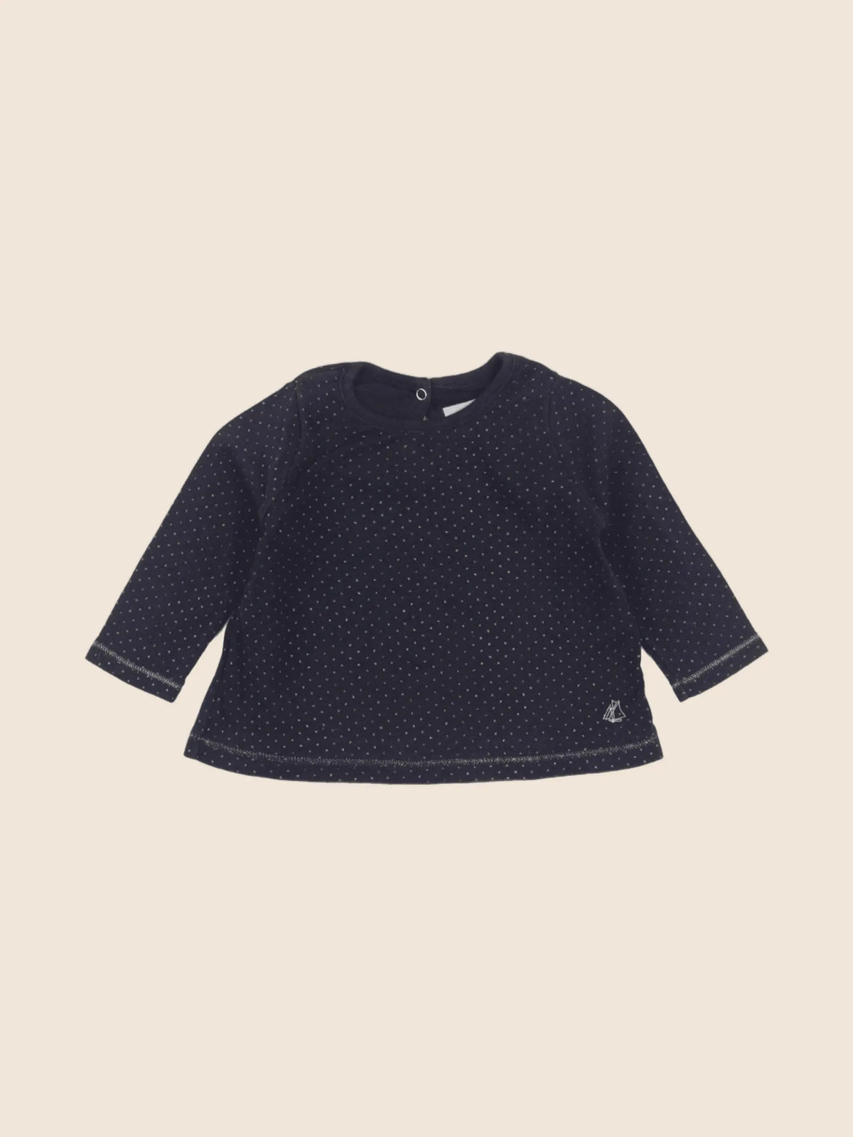 Petit Bateau - tee-shirt bleu, or - 6 mois