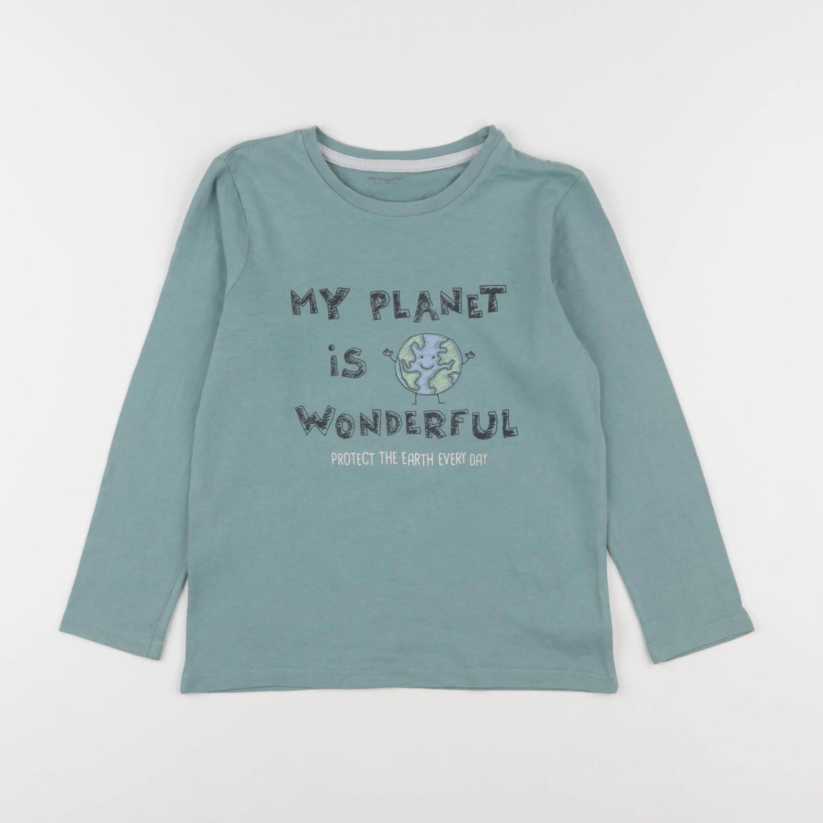 Vertbaudet - tee-shirt bleu - 8 ans