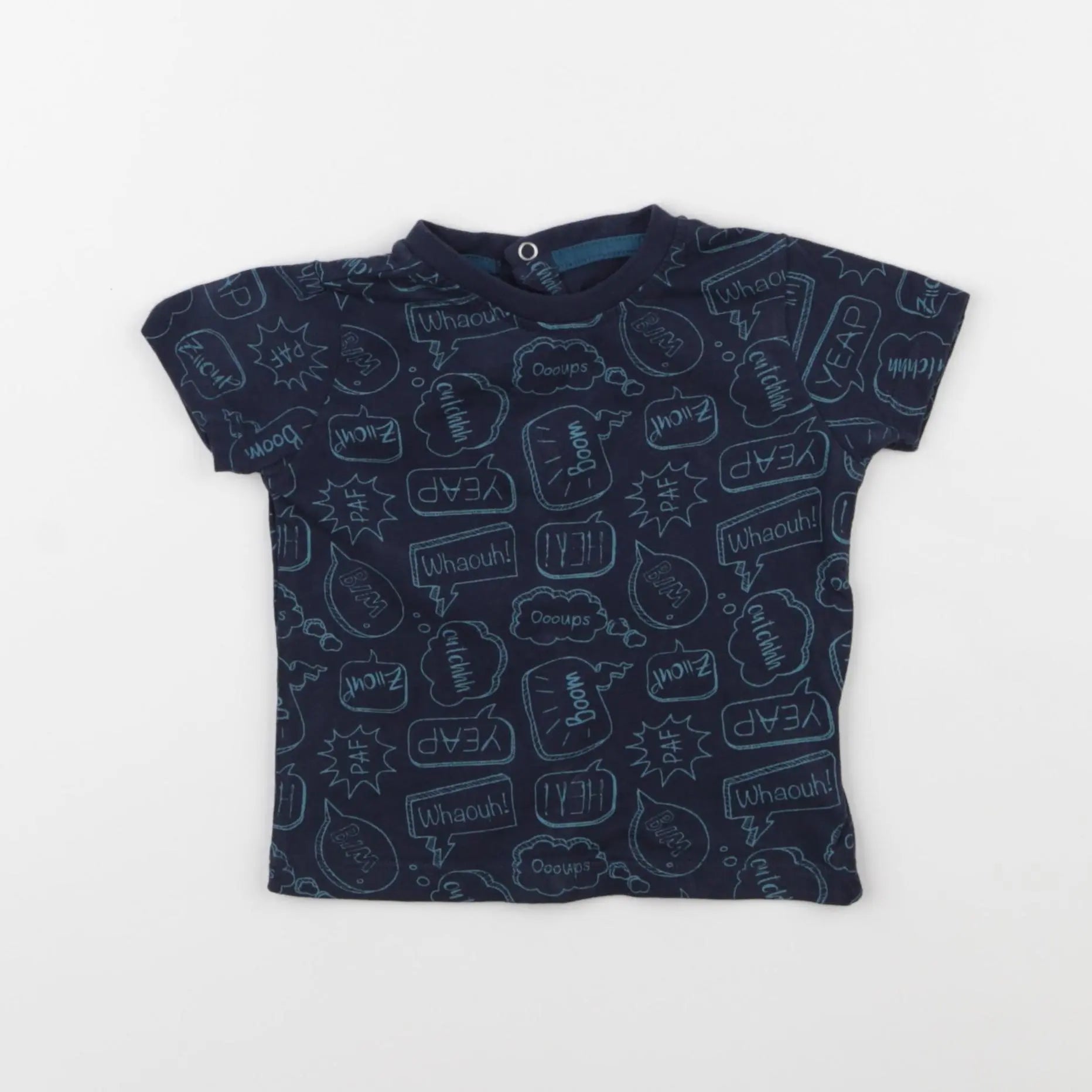 Vertbaudet - tee-shirt bleu - 6 mois