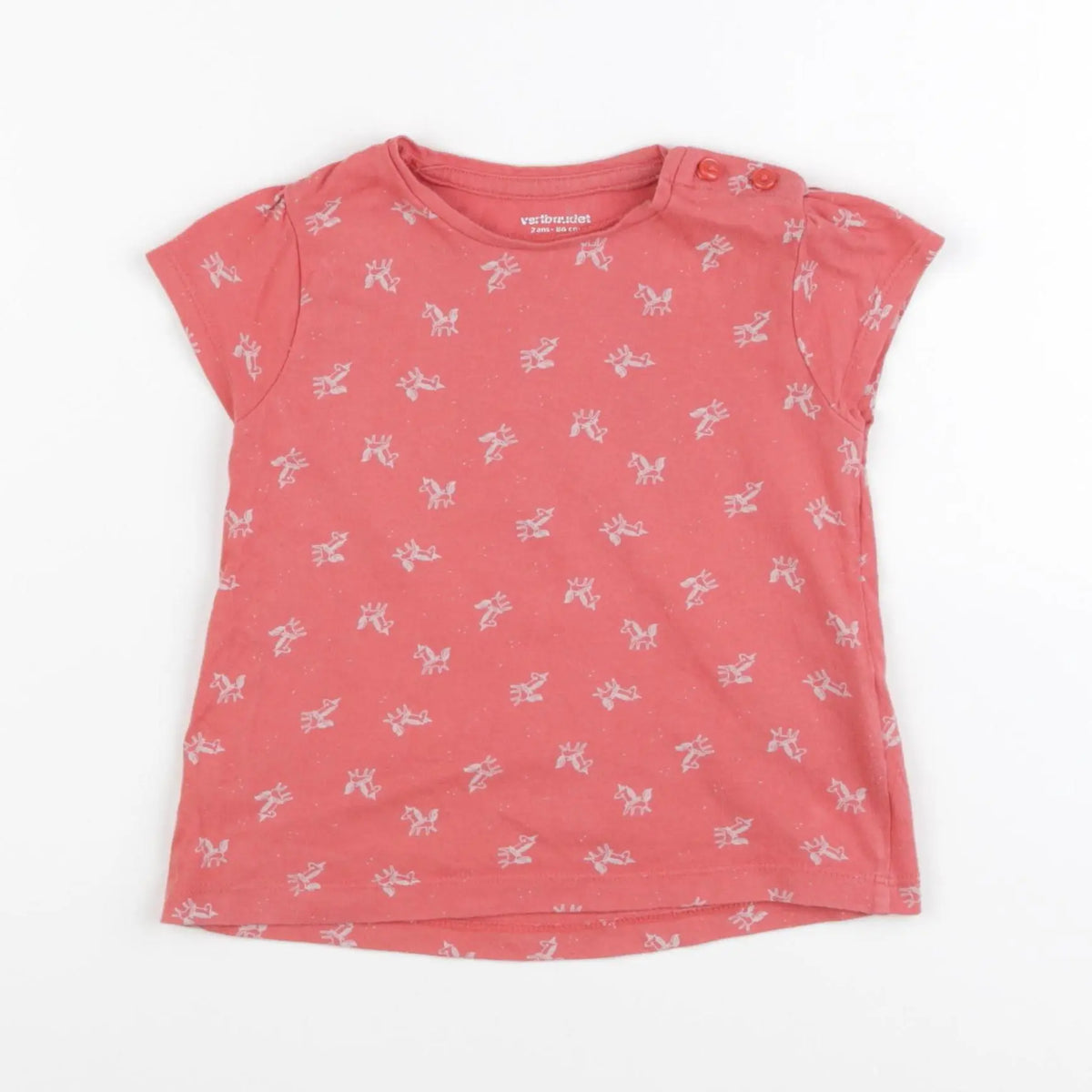 Vertbaudet - tee-shirt rose - 2 ans