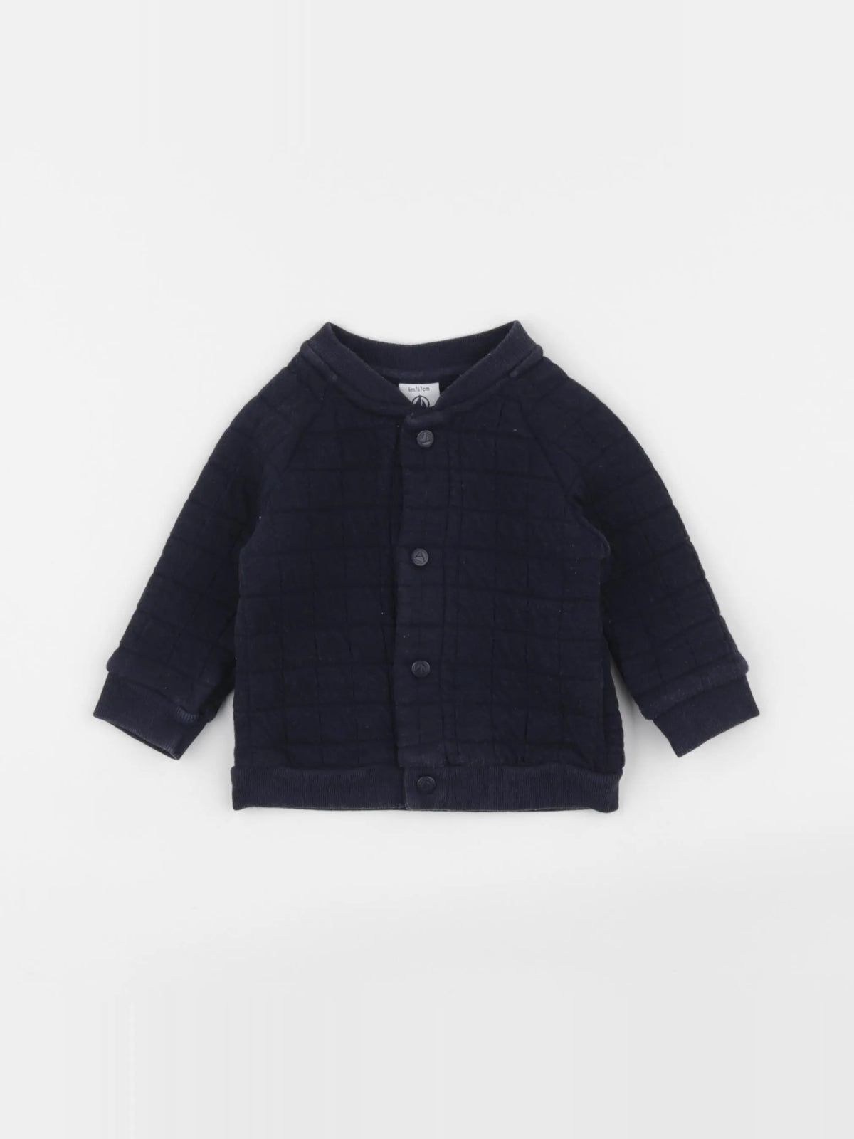 Petit Bateau - sweat bleu - 6 mois