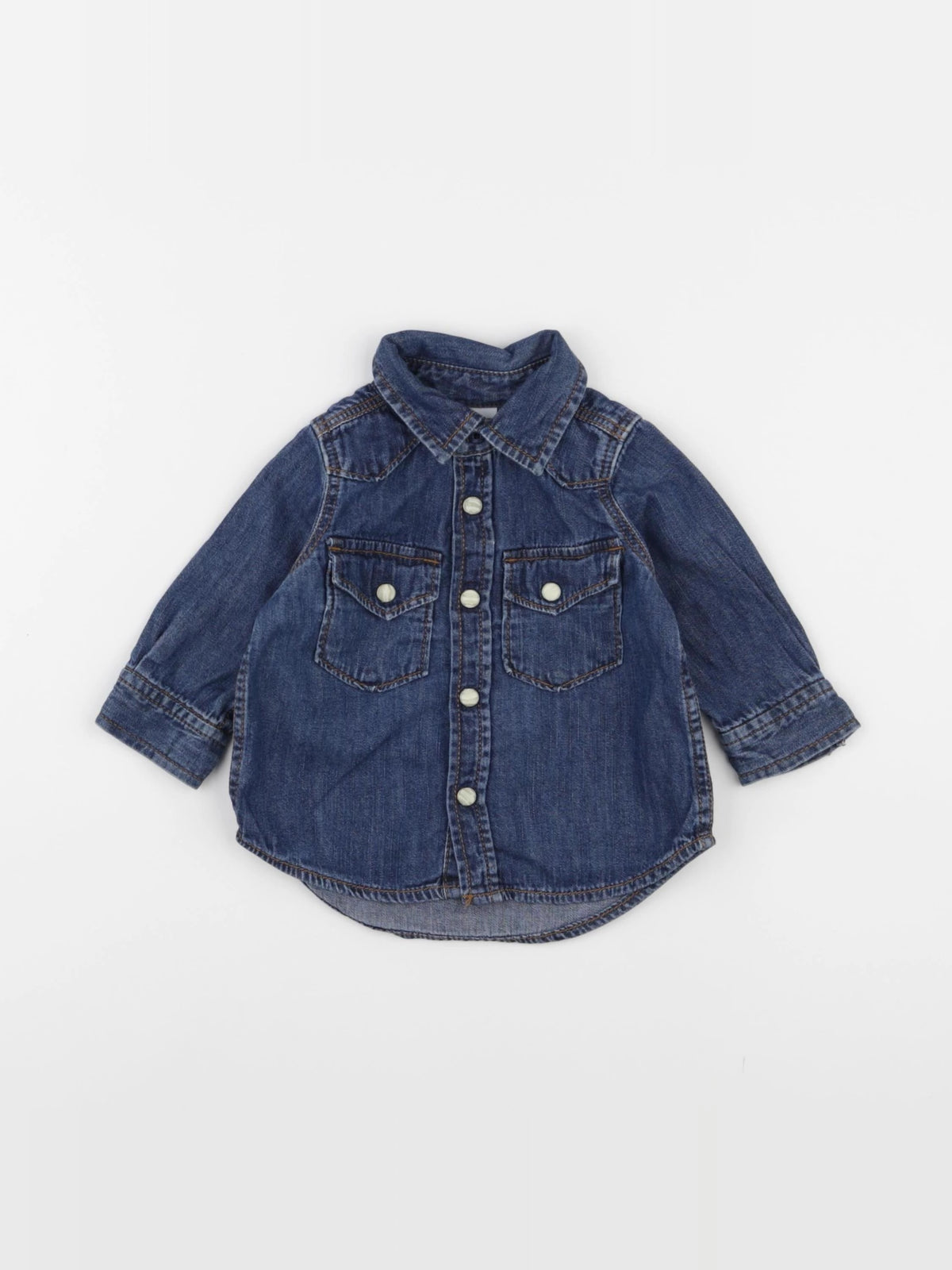 GAP - chemise bleu - 3/6 mois