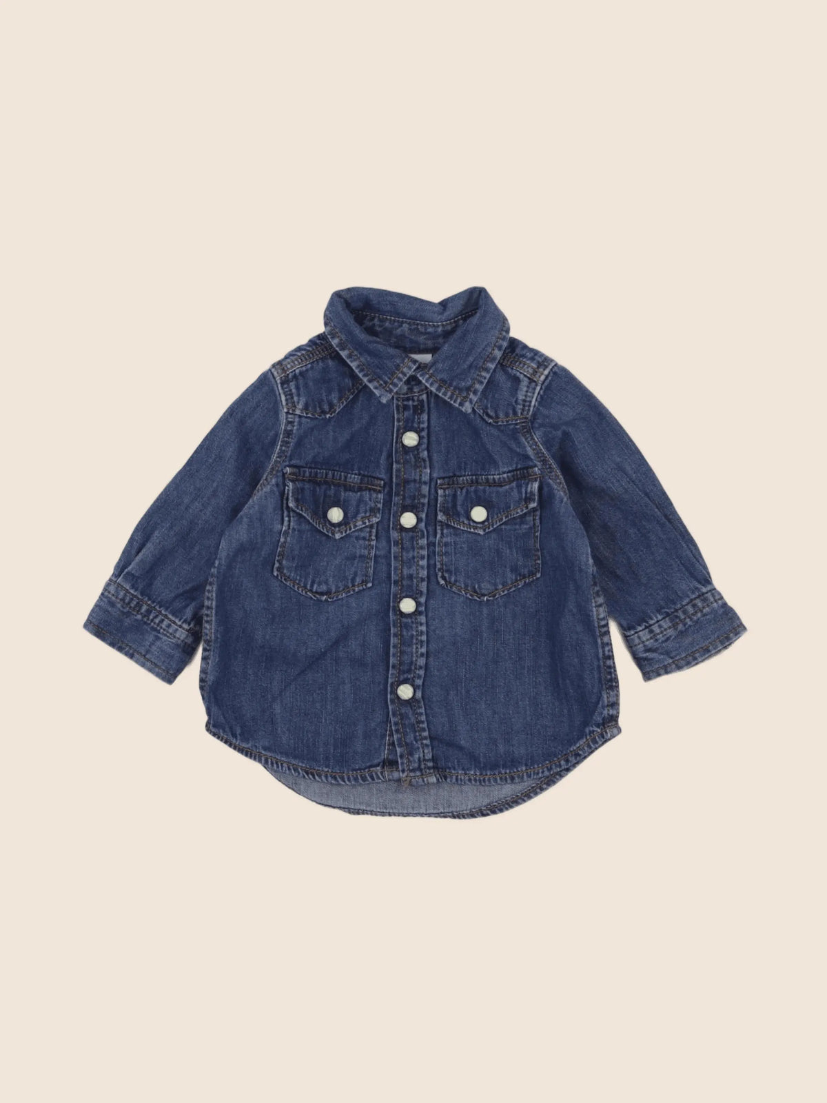 GAP - chemise bleu - 3/6 mois