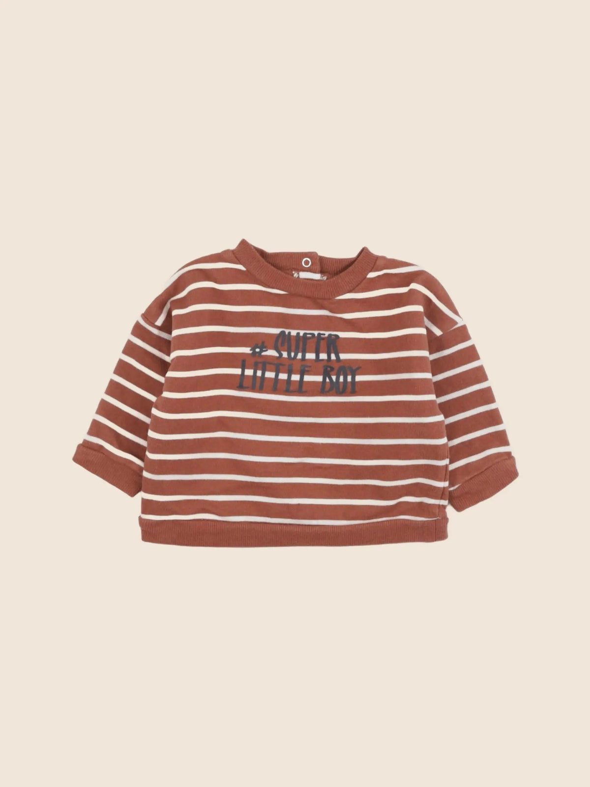 Vertbaudet - sweat marron - 6 mois