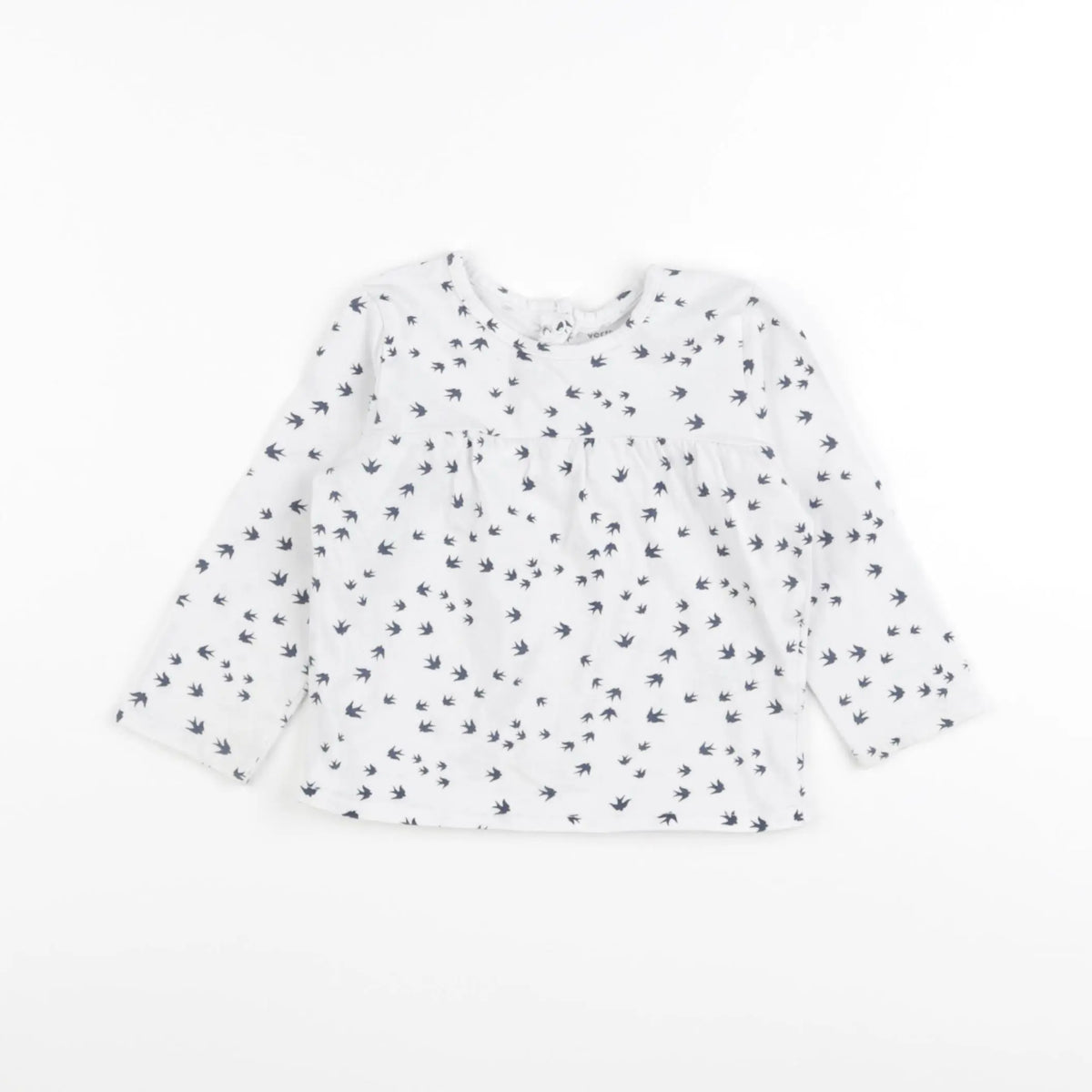 Vertbaudet - tee-shirt blanc, bleu - 18 mois