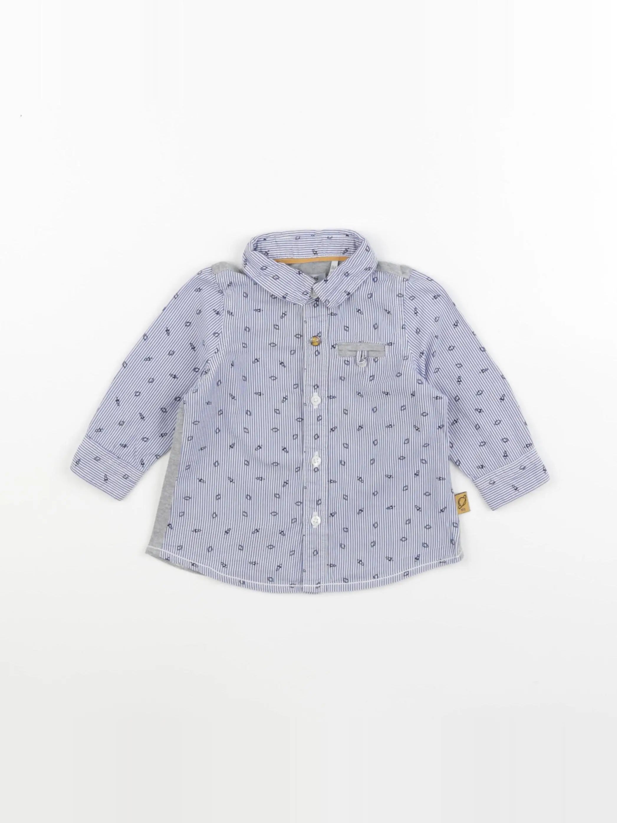 IKKS - chemise bleu - 6 mois