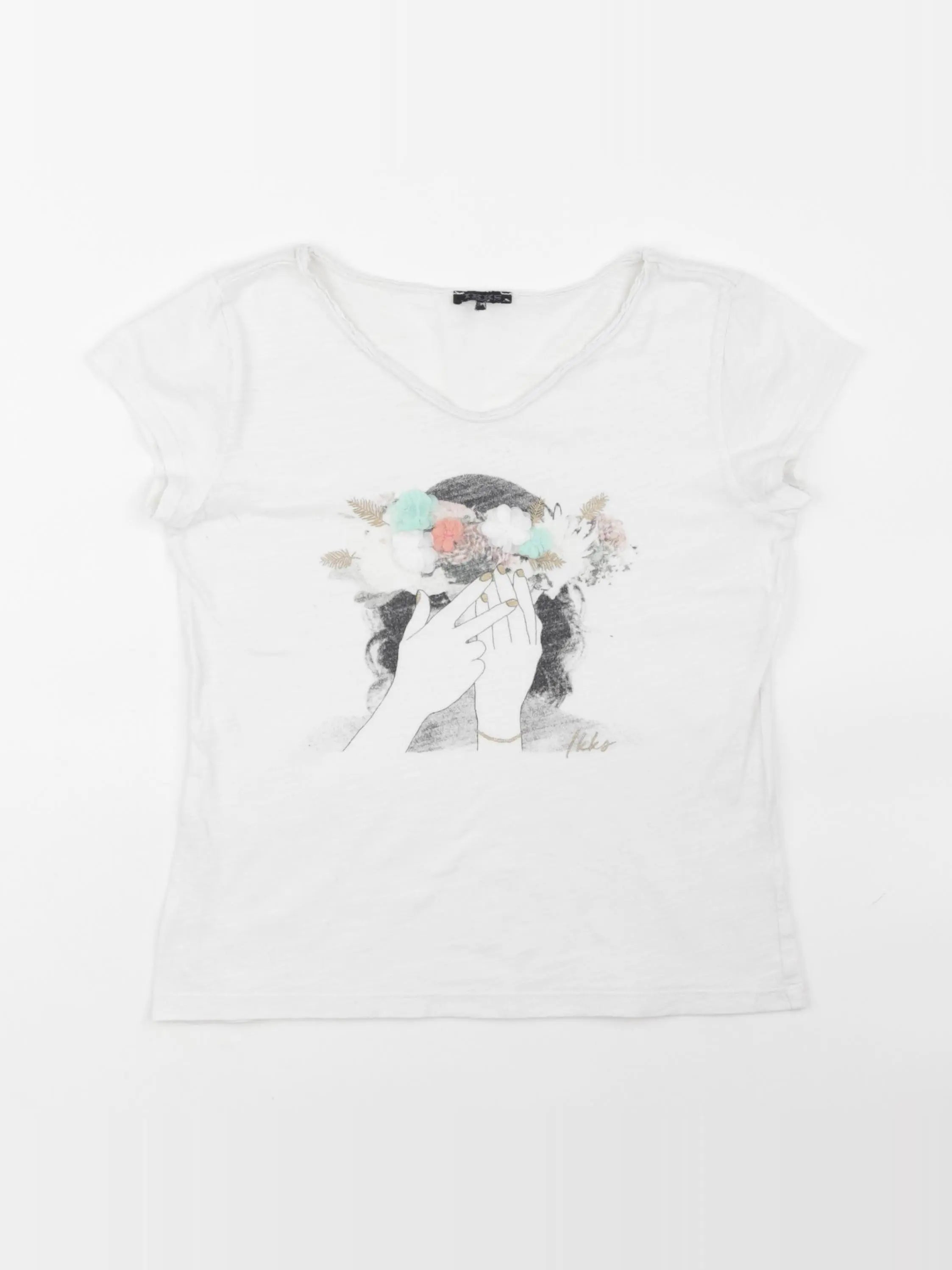 IKKS - tee-shirt blanc - 10 ans