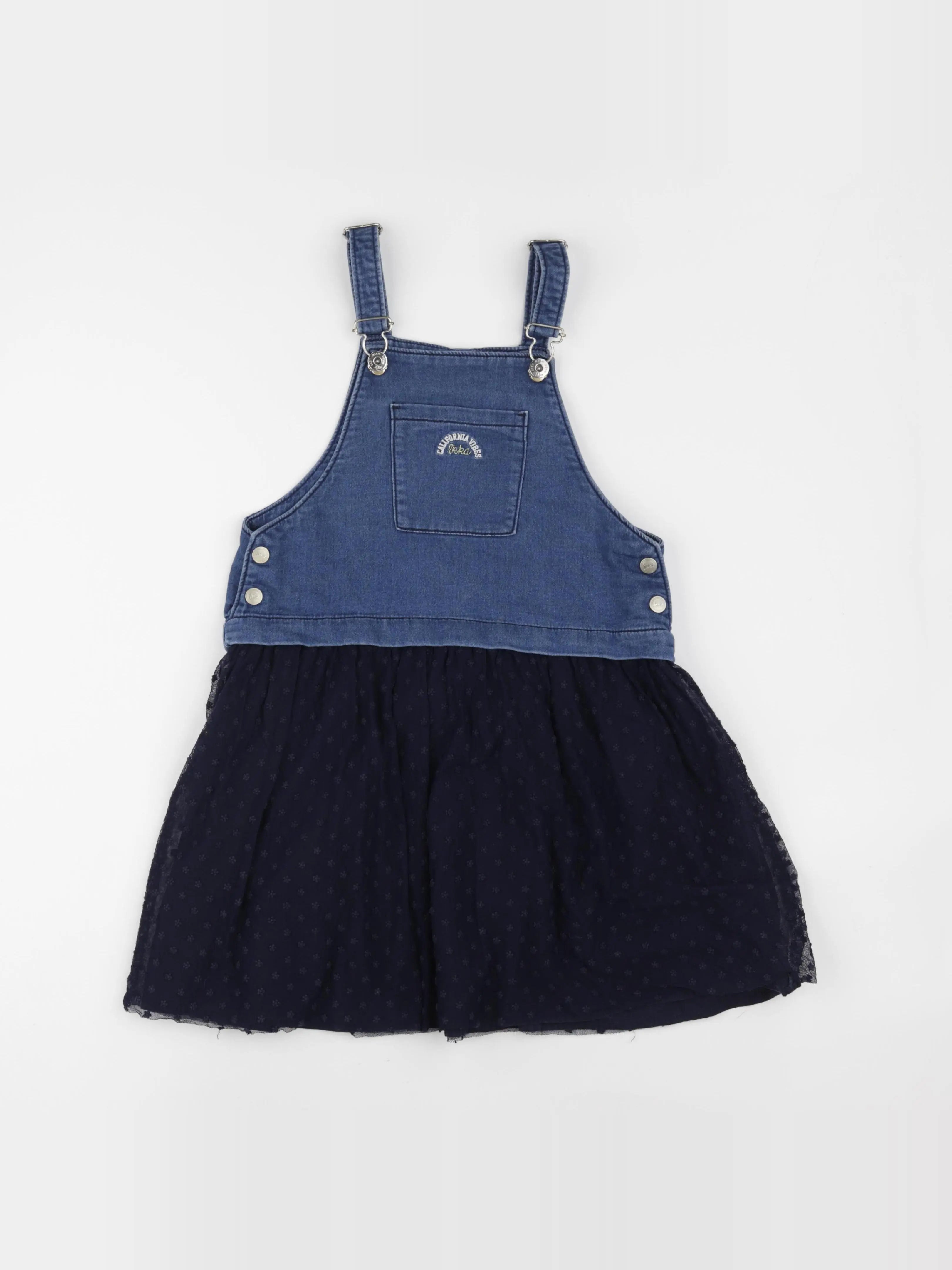 IKKS - robe bleu, noir - 10 ans
