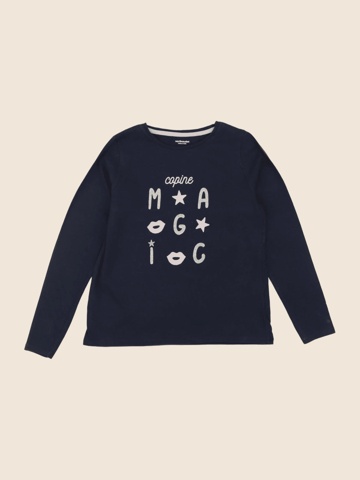 Vertbaudet - tee-shirt bleu - 10 ans