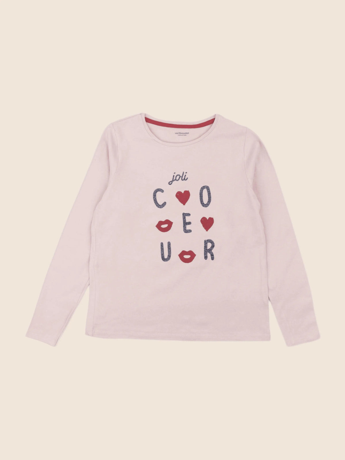 Vertbaudet - tee-shirt rose - 10 ans