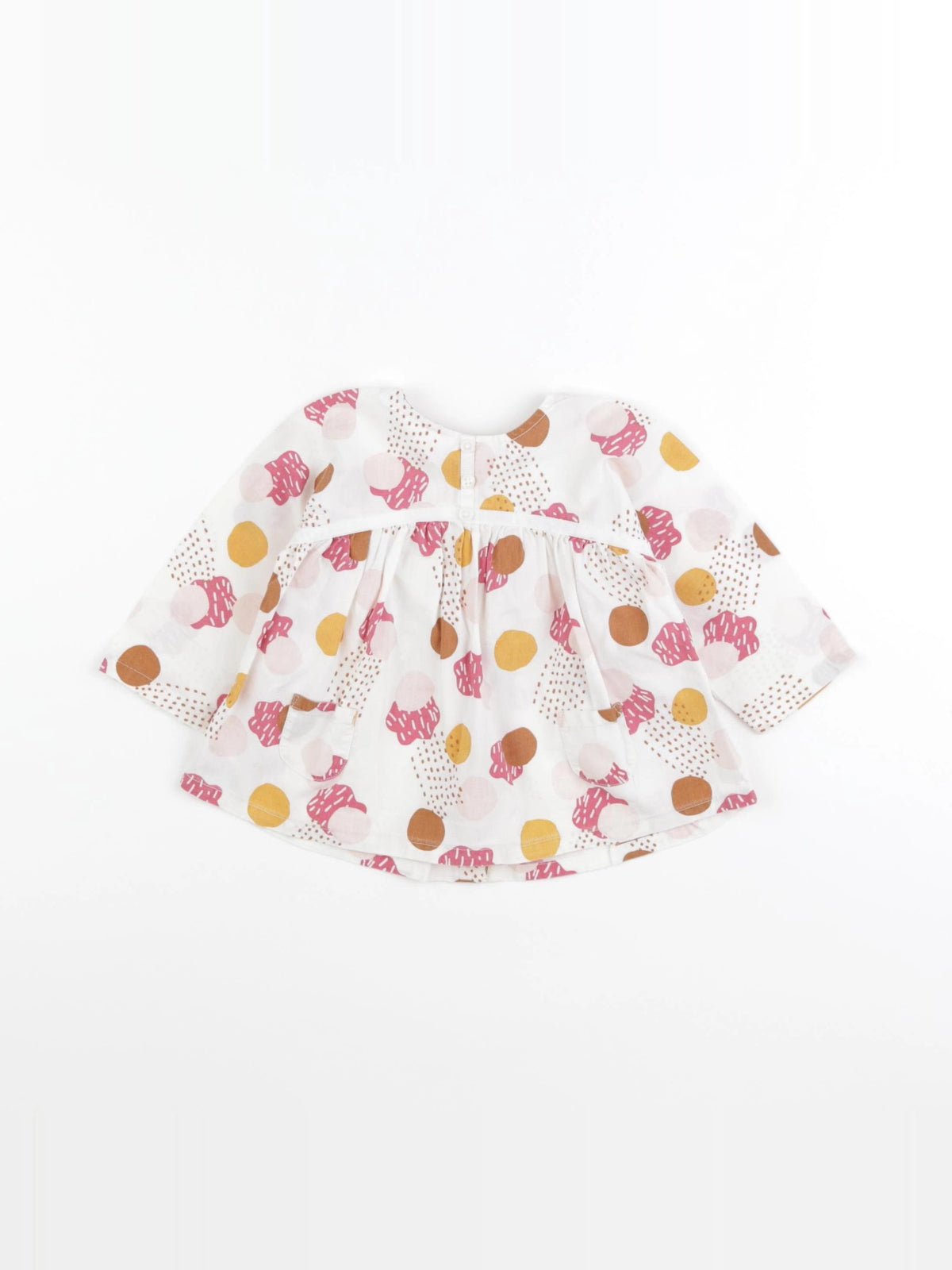 Vertbaudet - blouse blanc, rose - 6 mois