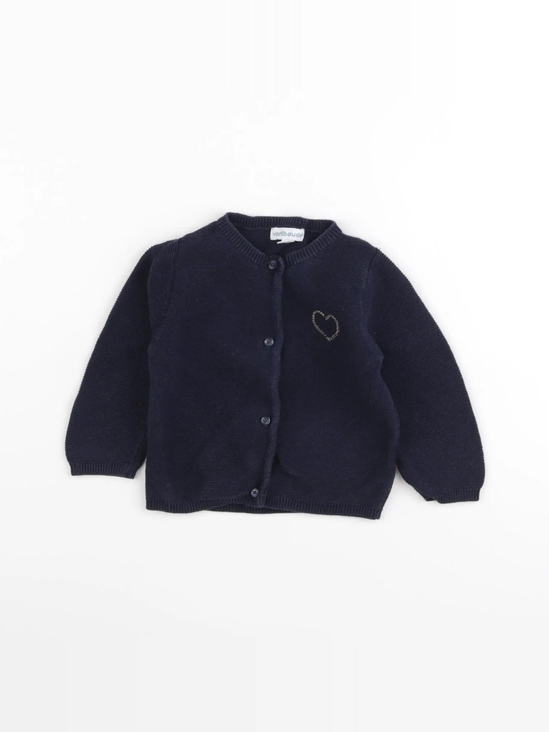 Vertbaudet - gilet bleu - 6 mois
