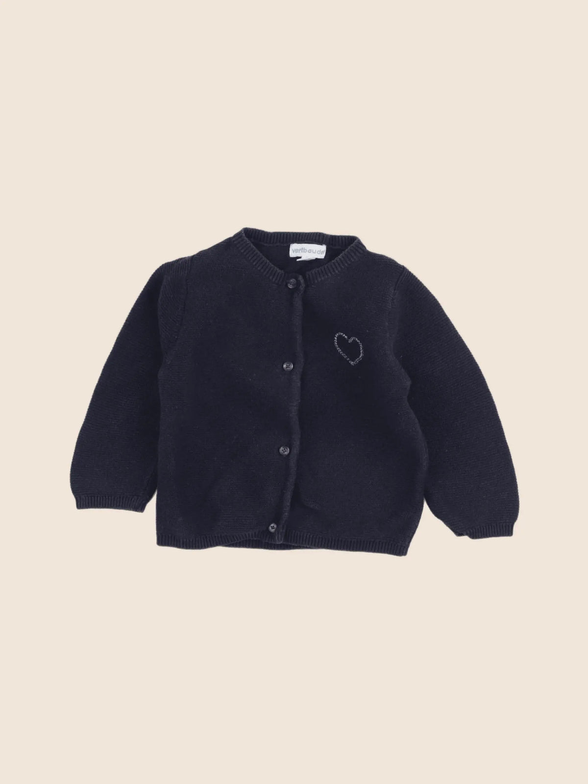Vertbaudet - gilet bleu - 6 mois