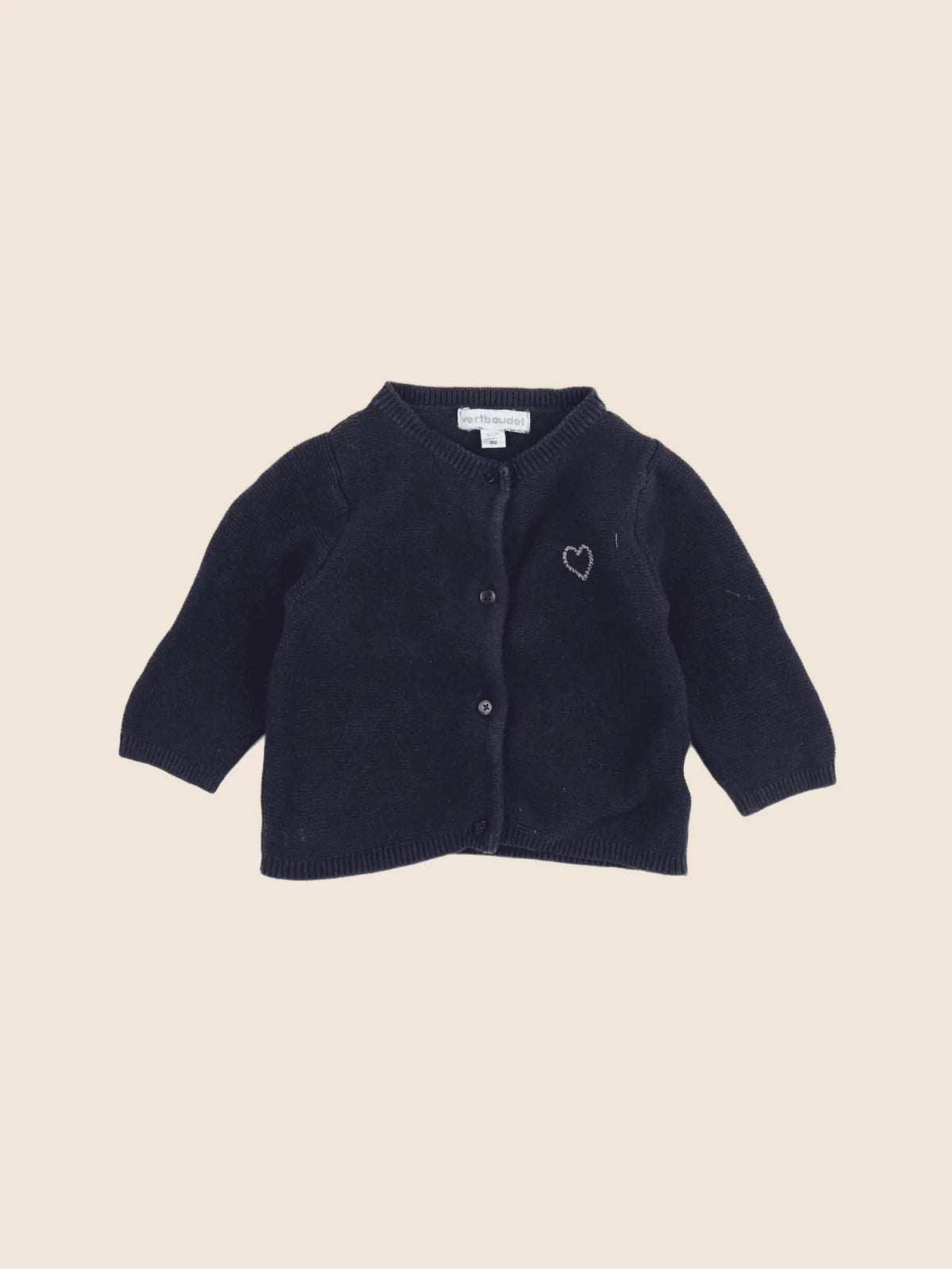 Vertbaudet - gilet bleu - 6 mois