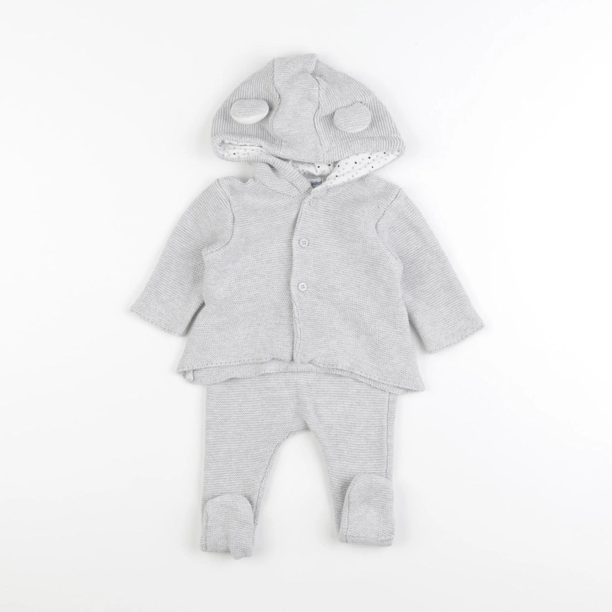 Vertbaudet - ensemble gris - 3 mois