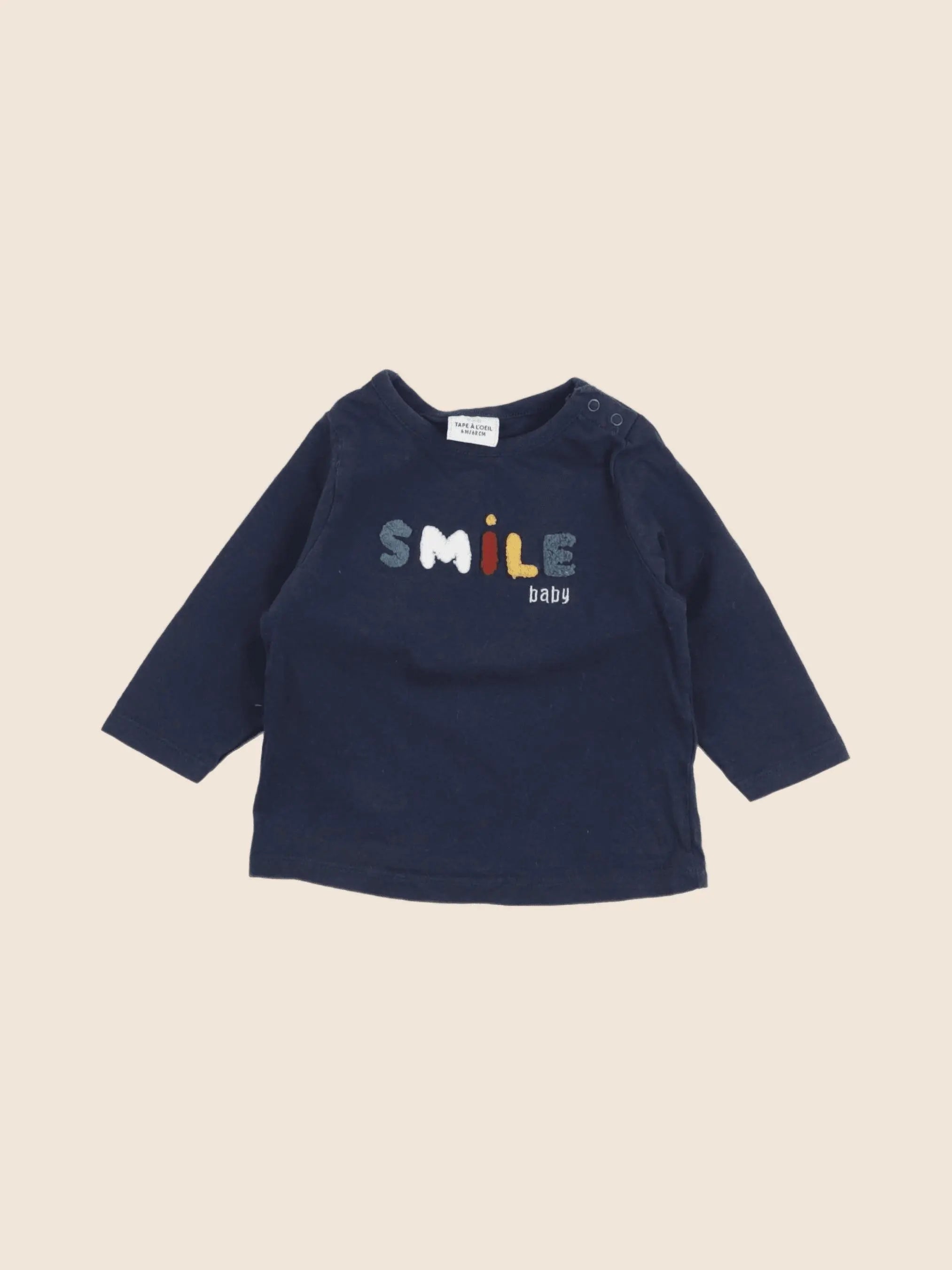 Tape à l'oeil - tee-shirt bleu - 6 mois