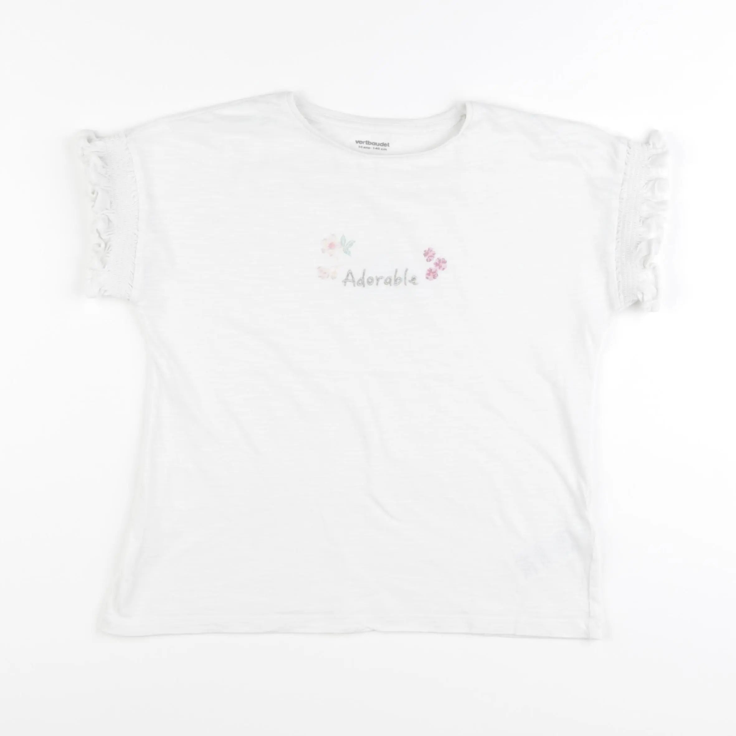 Vertbaudet - tee-shirt blanc - 10 ans