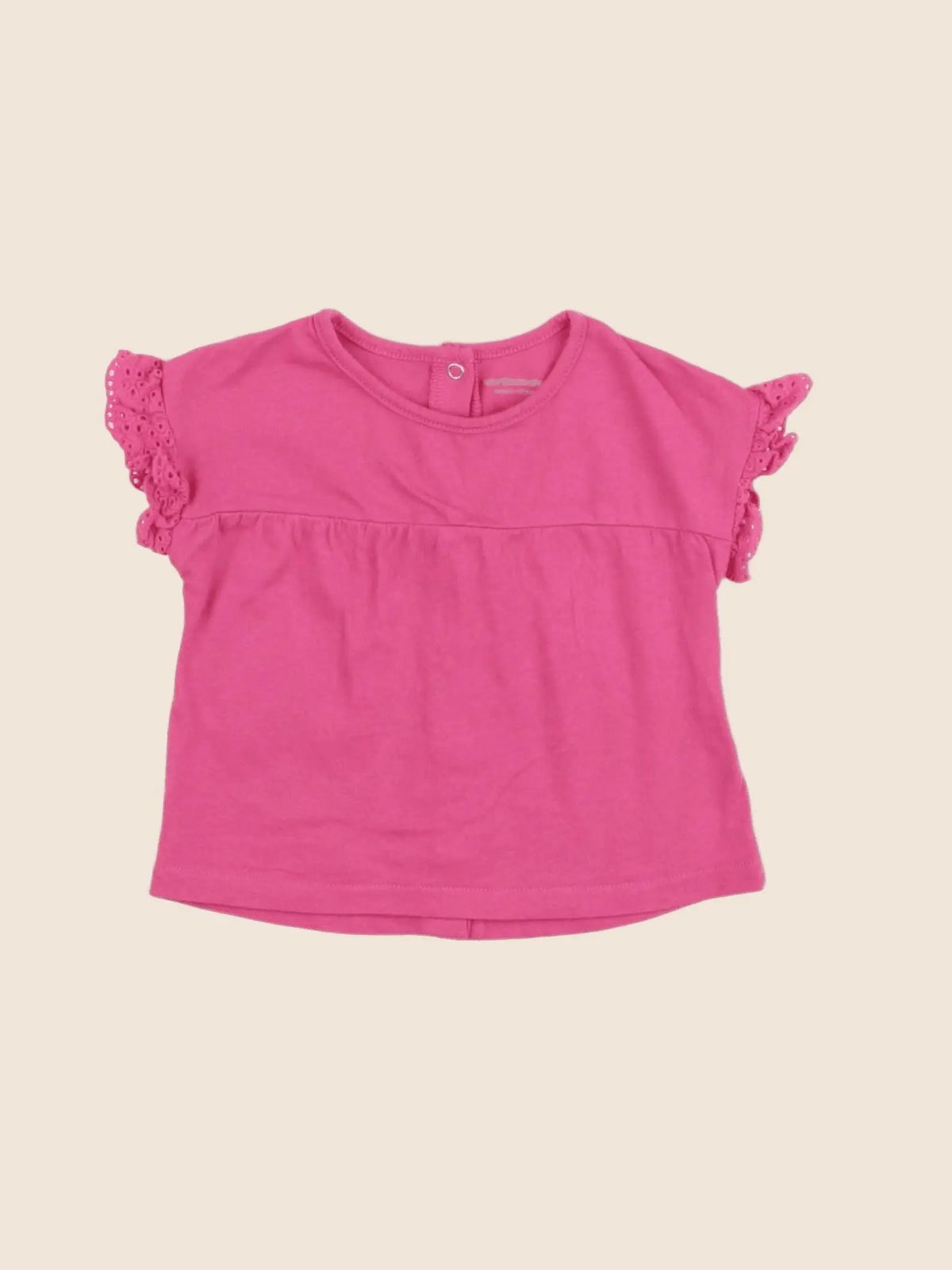 Vertbaudet - tee-shirt rose - 6 mois