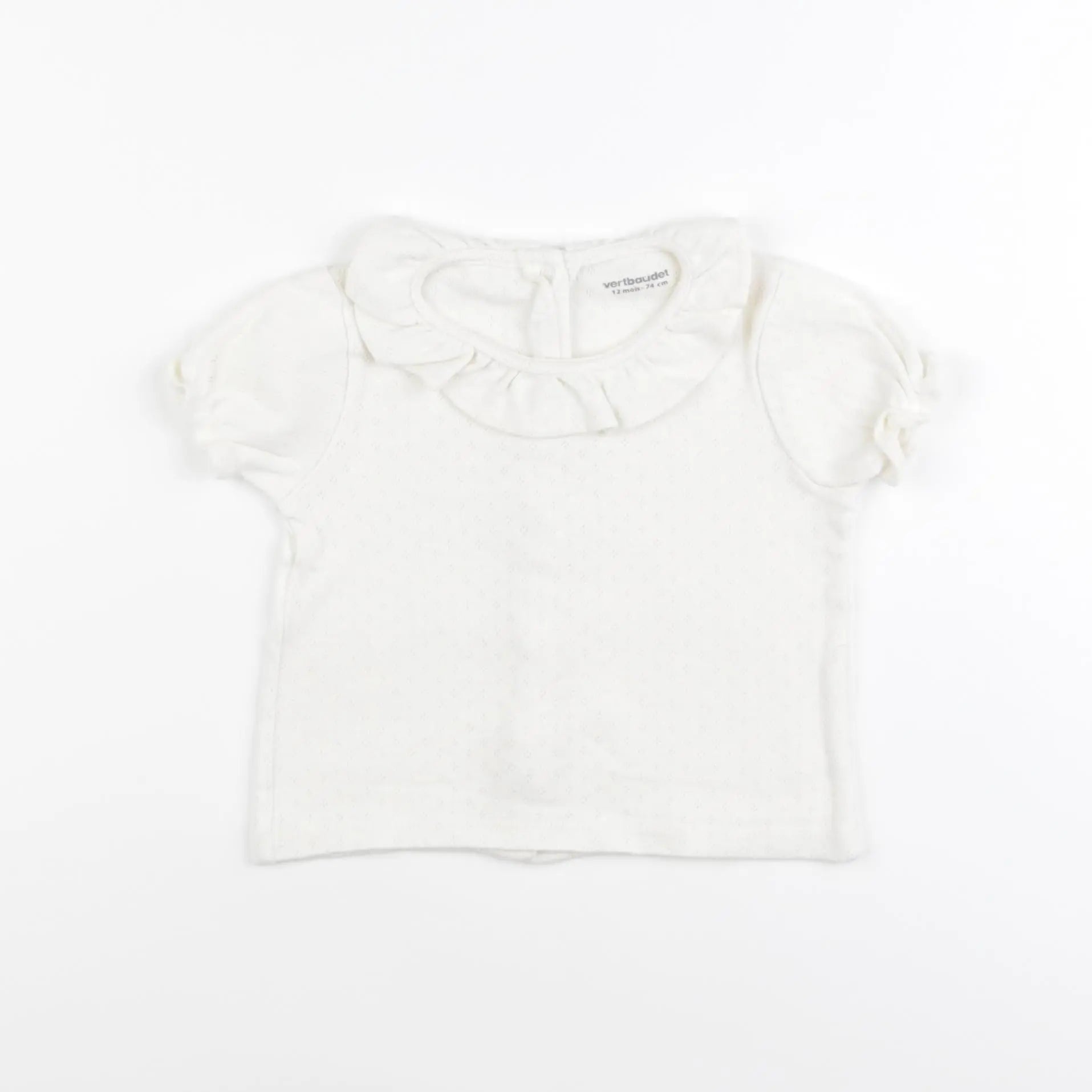 Vertbaudet - tee-shirt beige - 12 mois