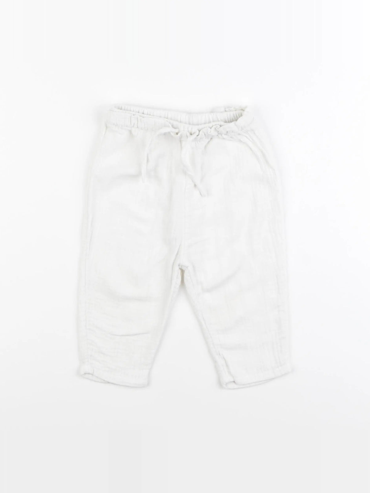 Vertbaudet - pantalon blanc - 12 mois