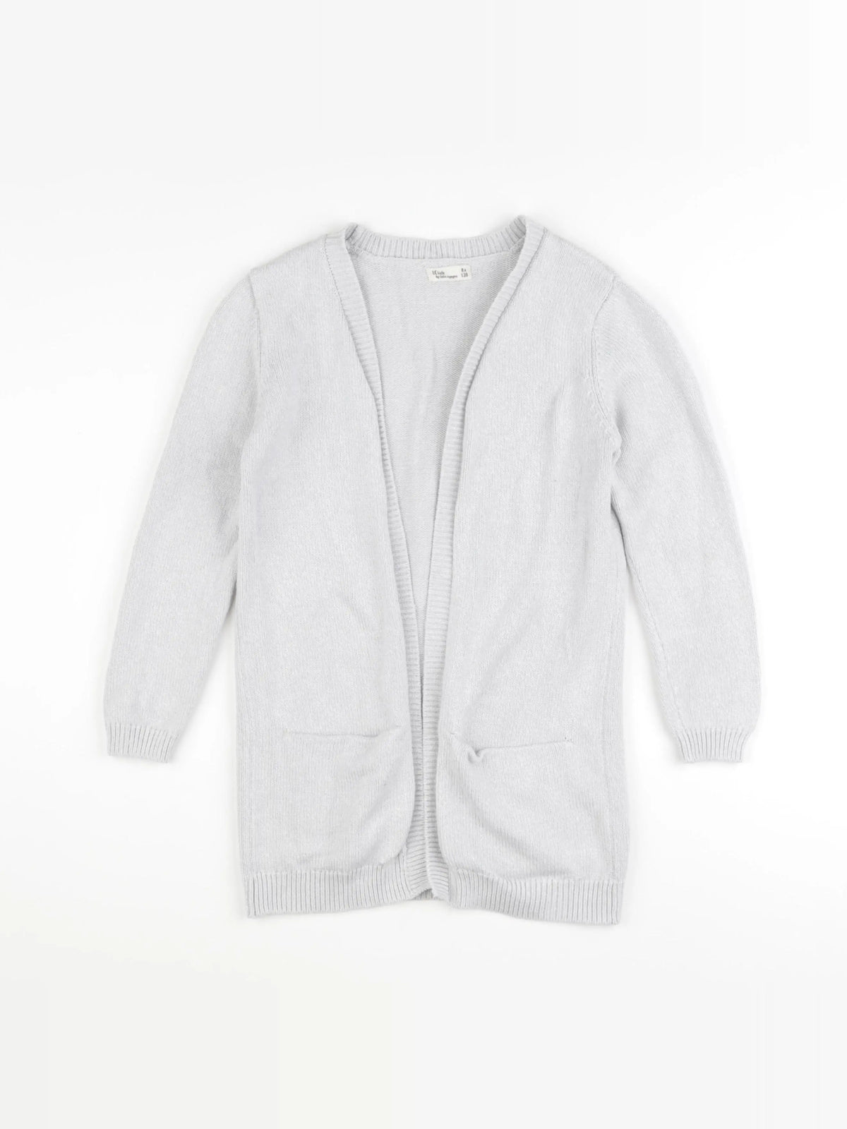 Little Cigogne - gilet gris - 8 ans
