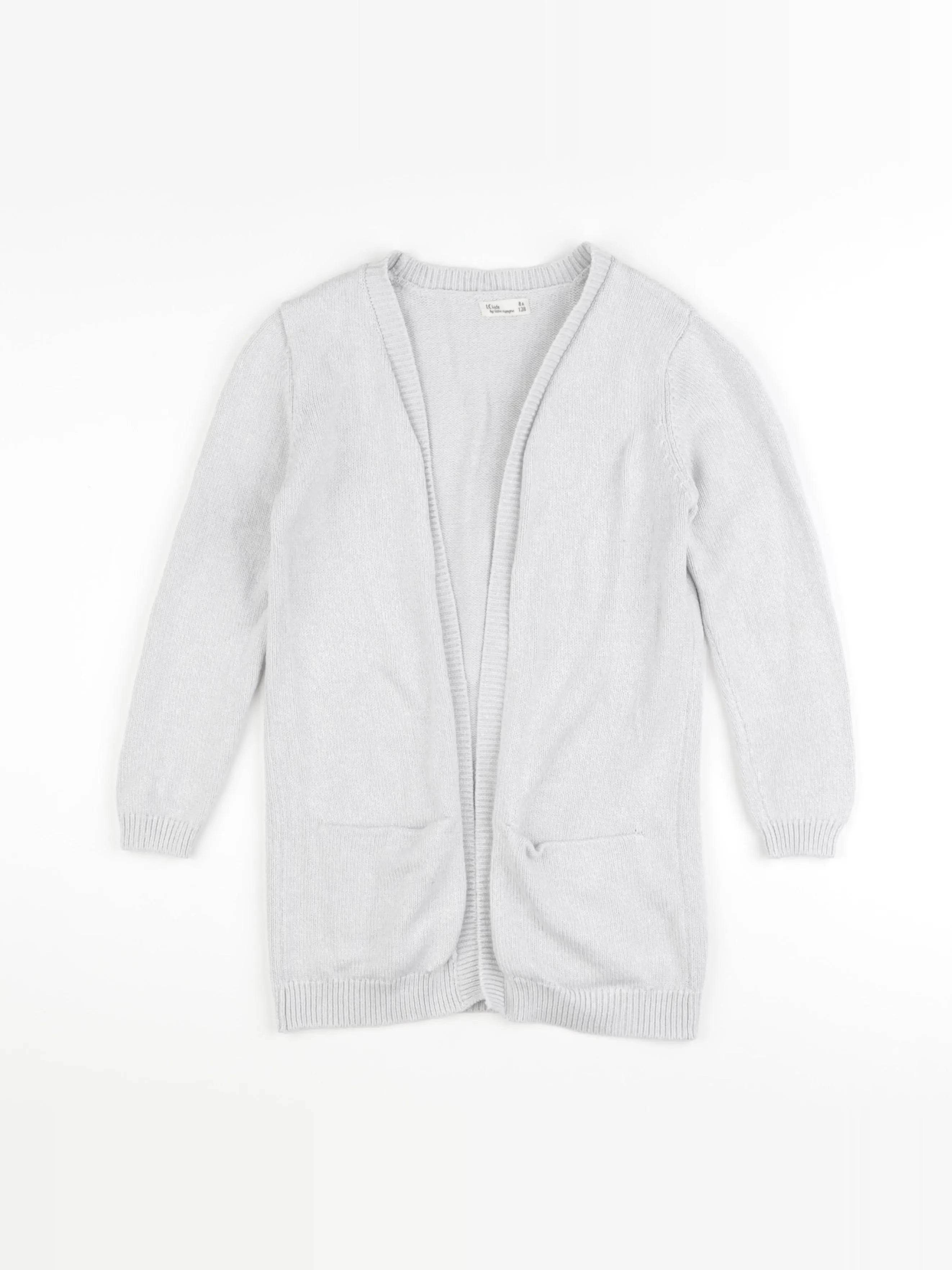 Little Cigogne - gilet gris - 8 ans