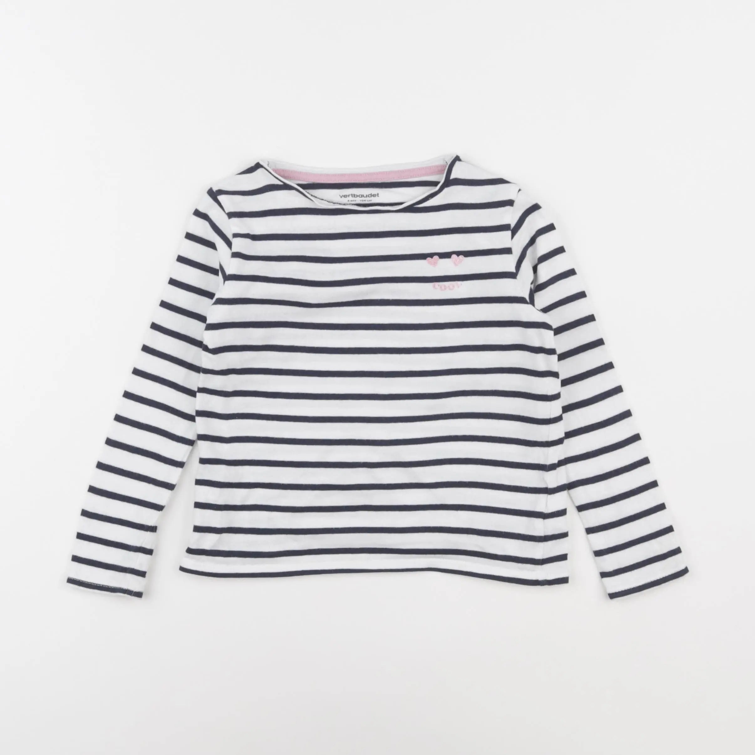 Vertbaudet - tee-shirt bleu - 4 ans