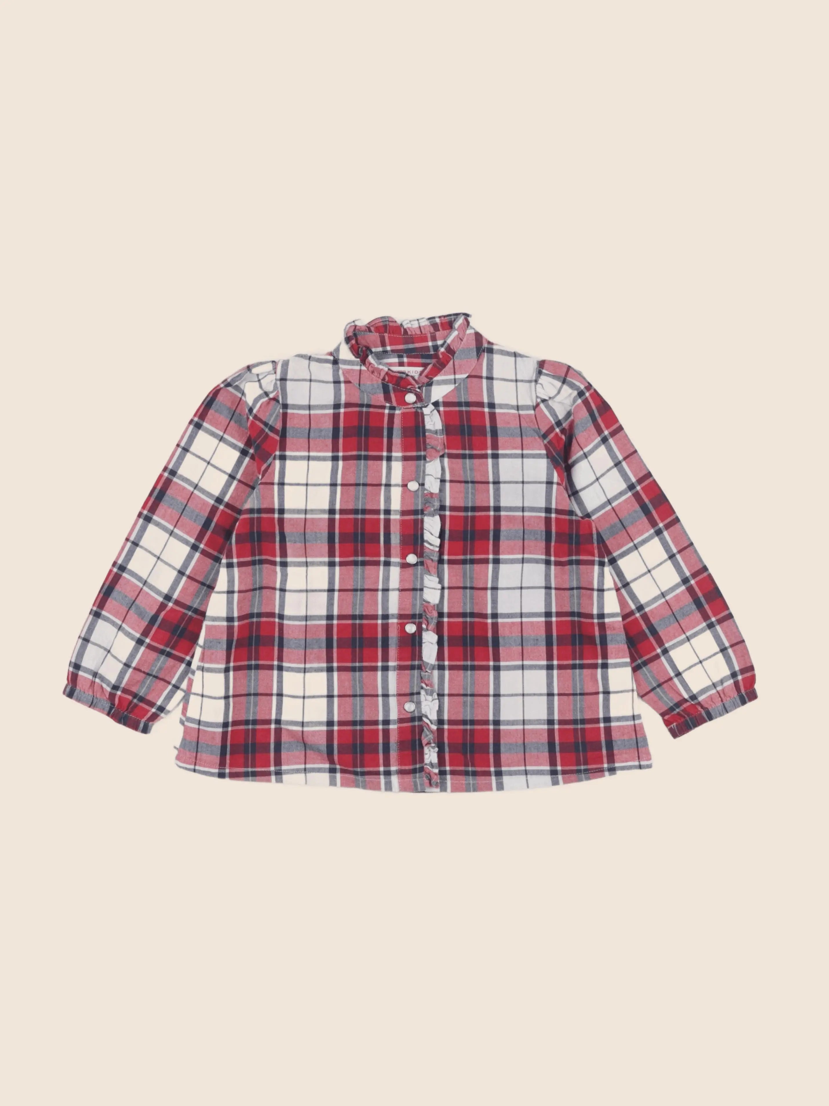 Monoprix - blouse rouge - 4 ans
