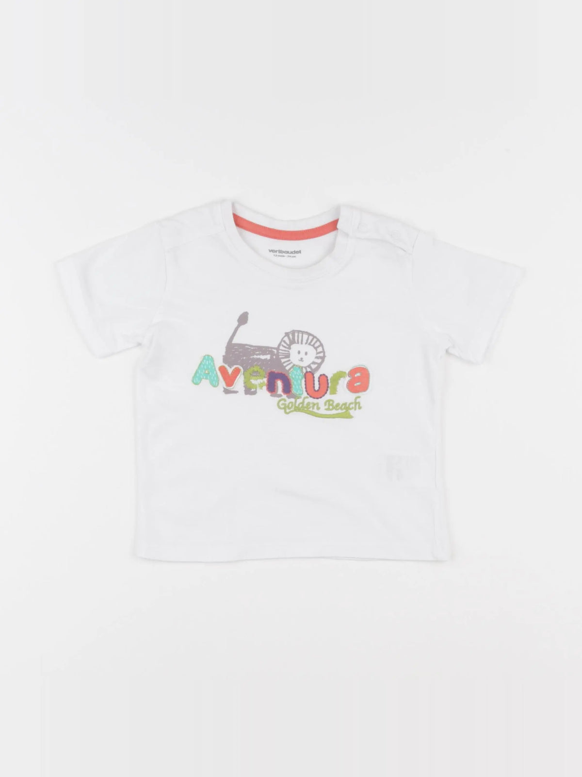Vertbaudet - tee-shirt blanc - 12 mois