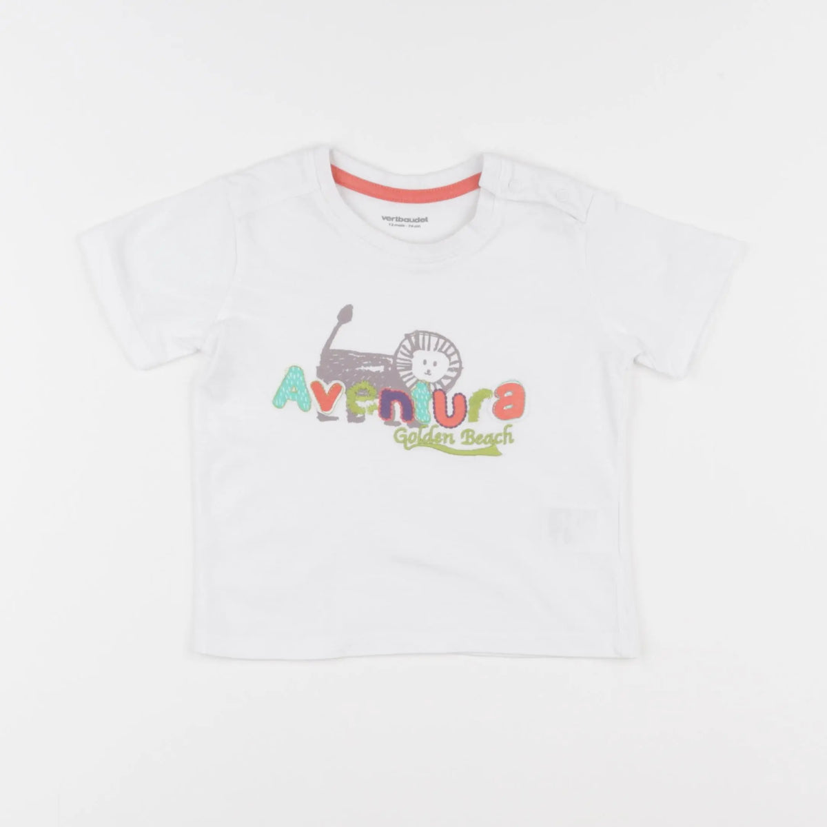Vertbaudet - tee-shirt blanc - 12 mois