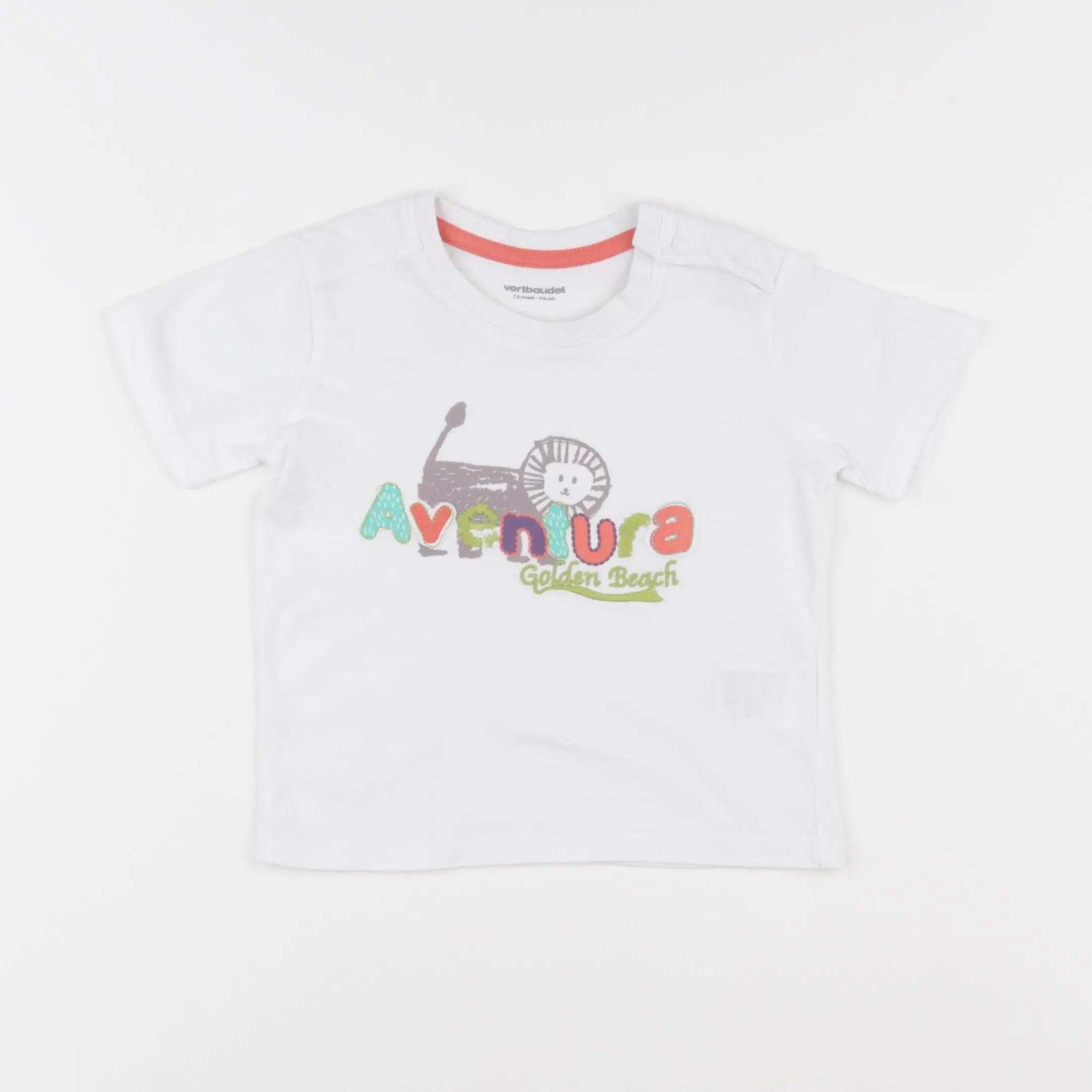 Vertbaudet - tee-shirt blanc - 12 mois